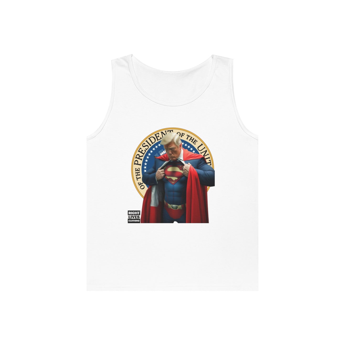 Super Donald Trump Pressy Seal Cotton Tank Top