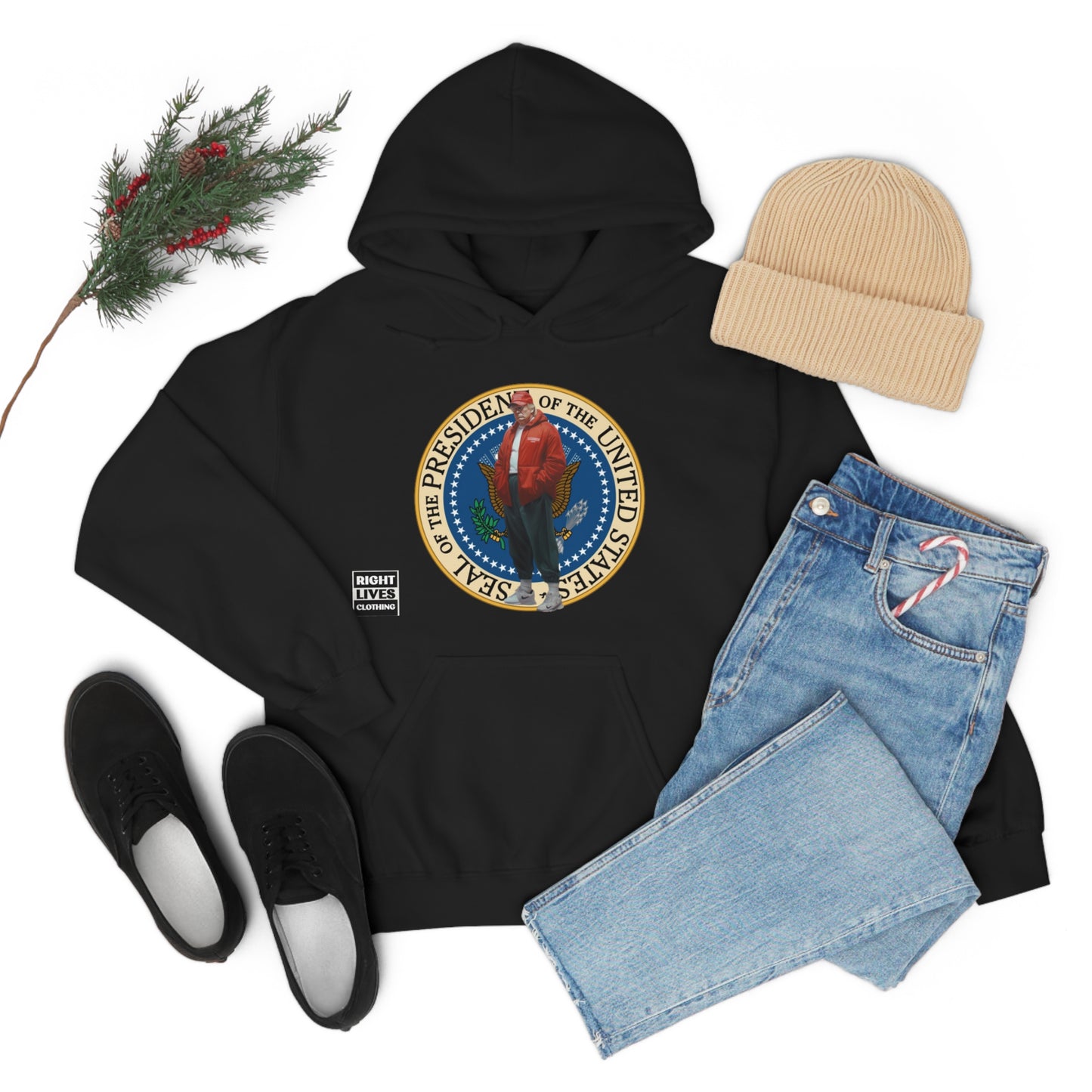 Donald Trump Street Pressy Seal Heavy Blend™ Hoodie