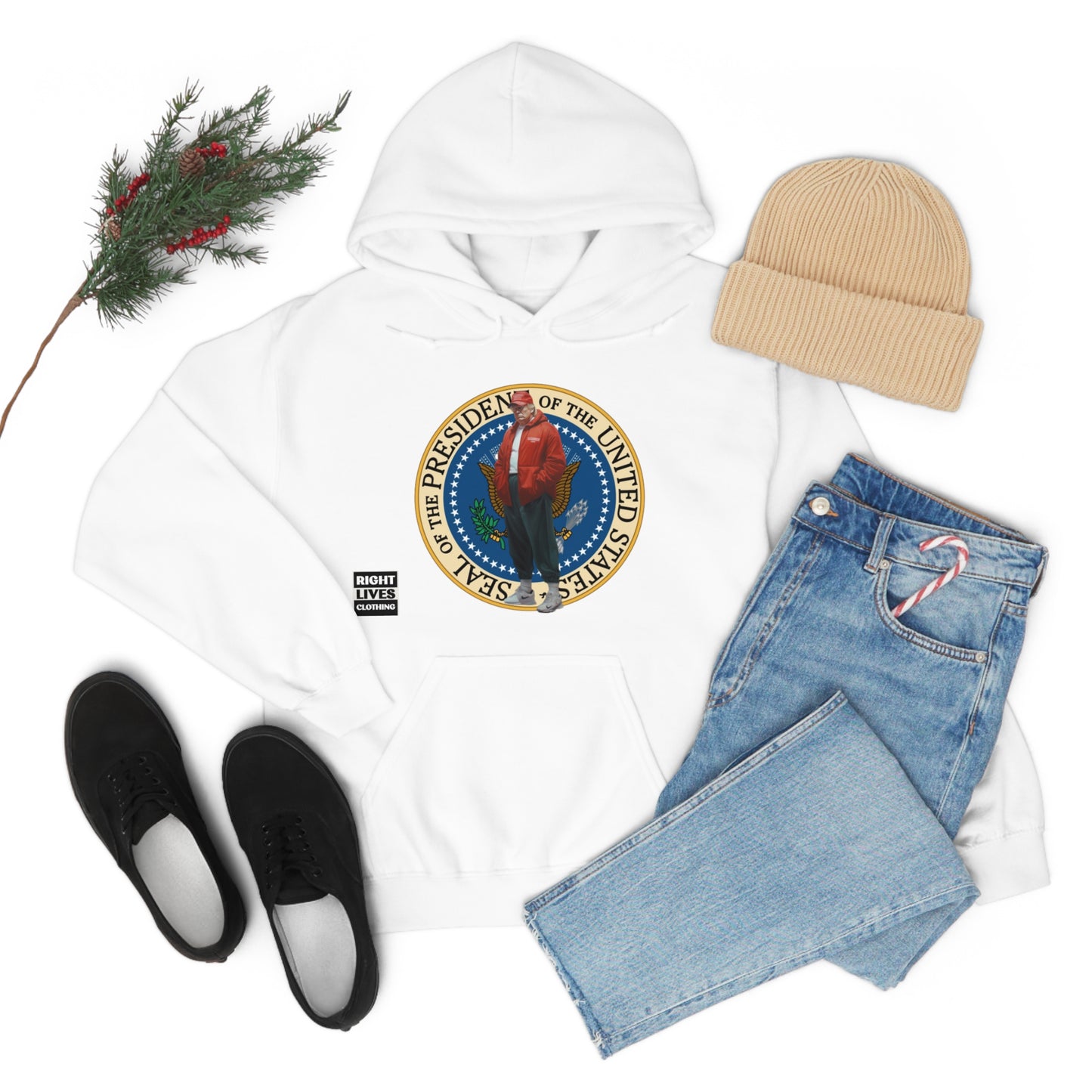 Donald Trump Street Pressy Seal Heavy Blend™ Hoodie