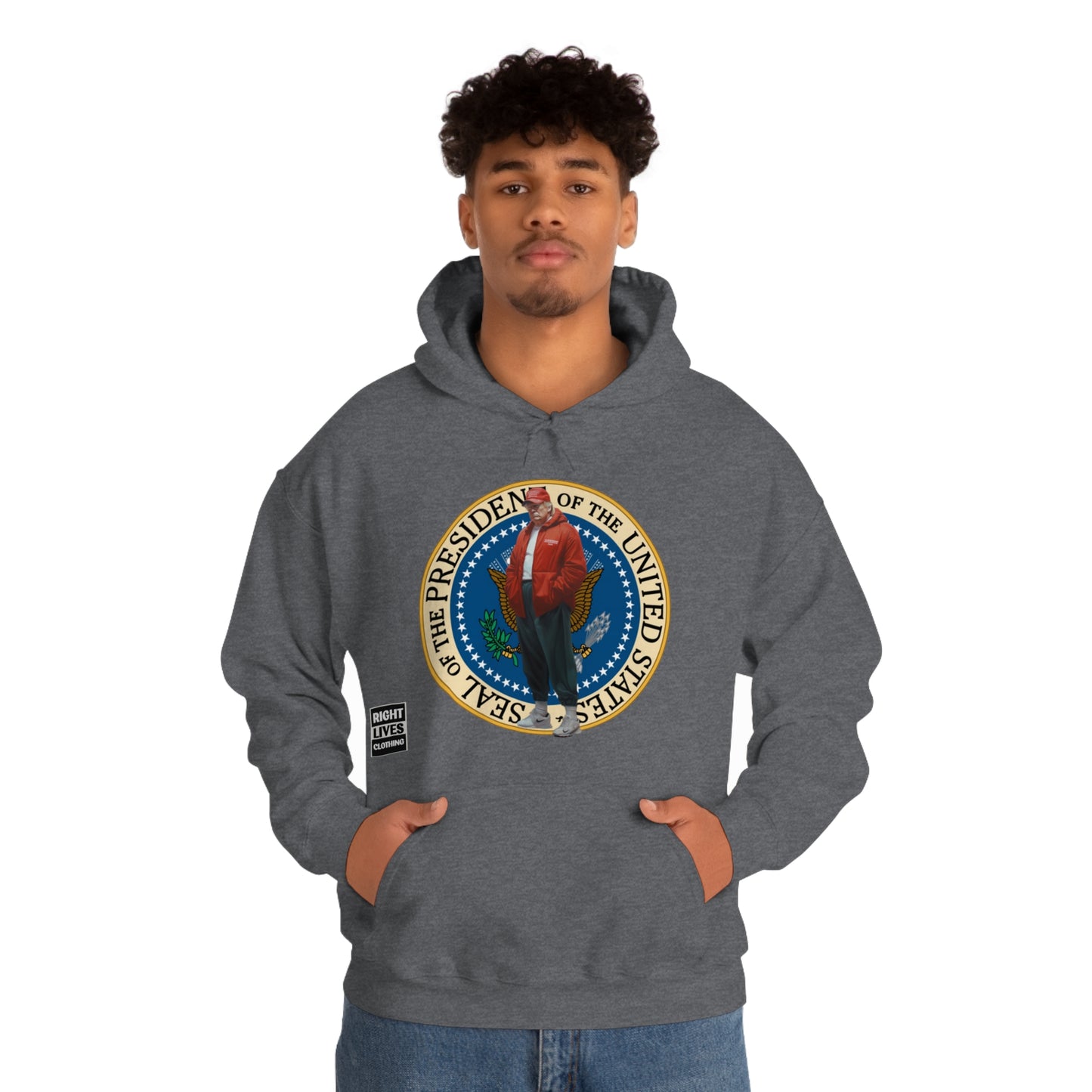 Donald Trump Street Pressy Seal Heavy Blend™ Hoodie
