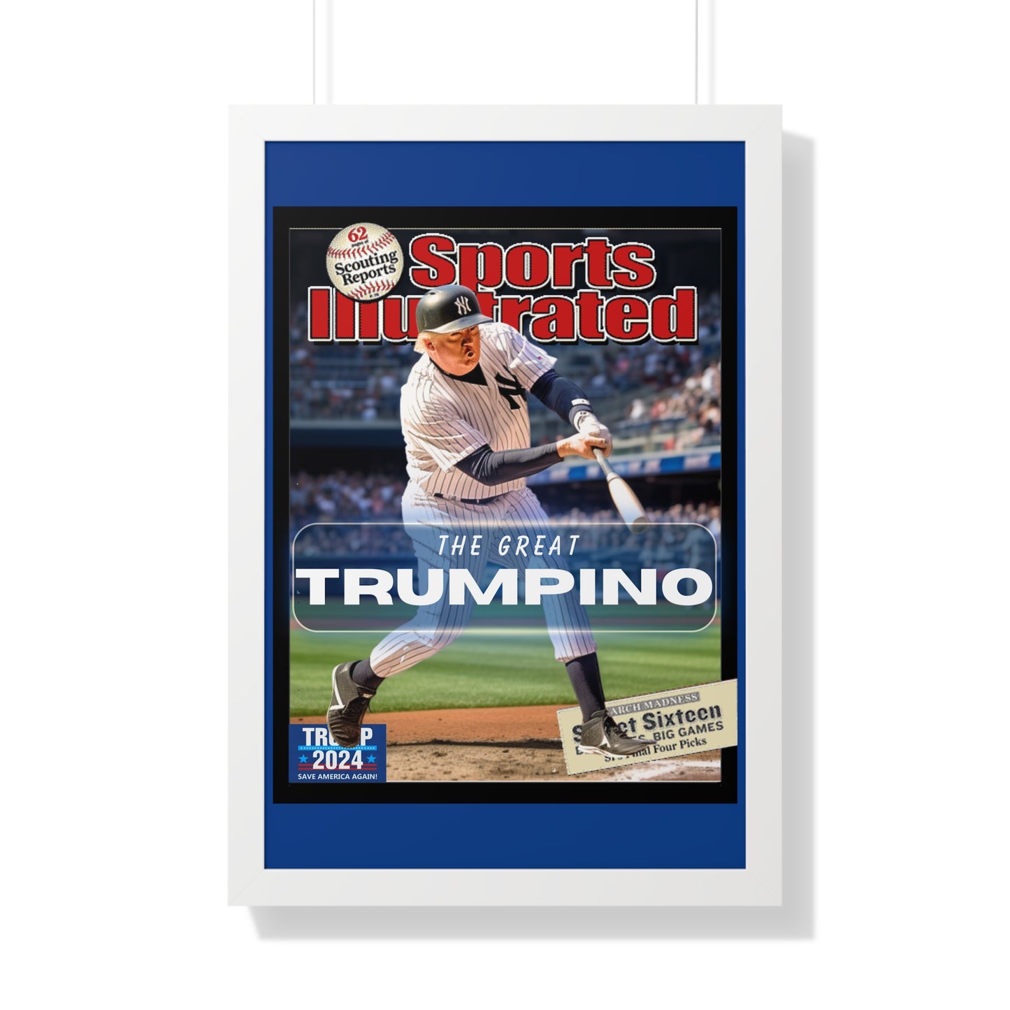 Donald Trump HomeRun Framed Vertical Poster