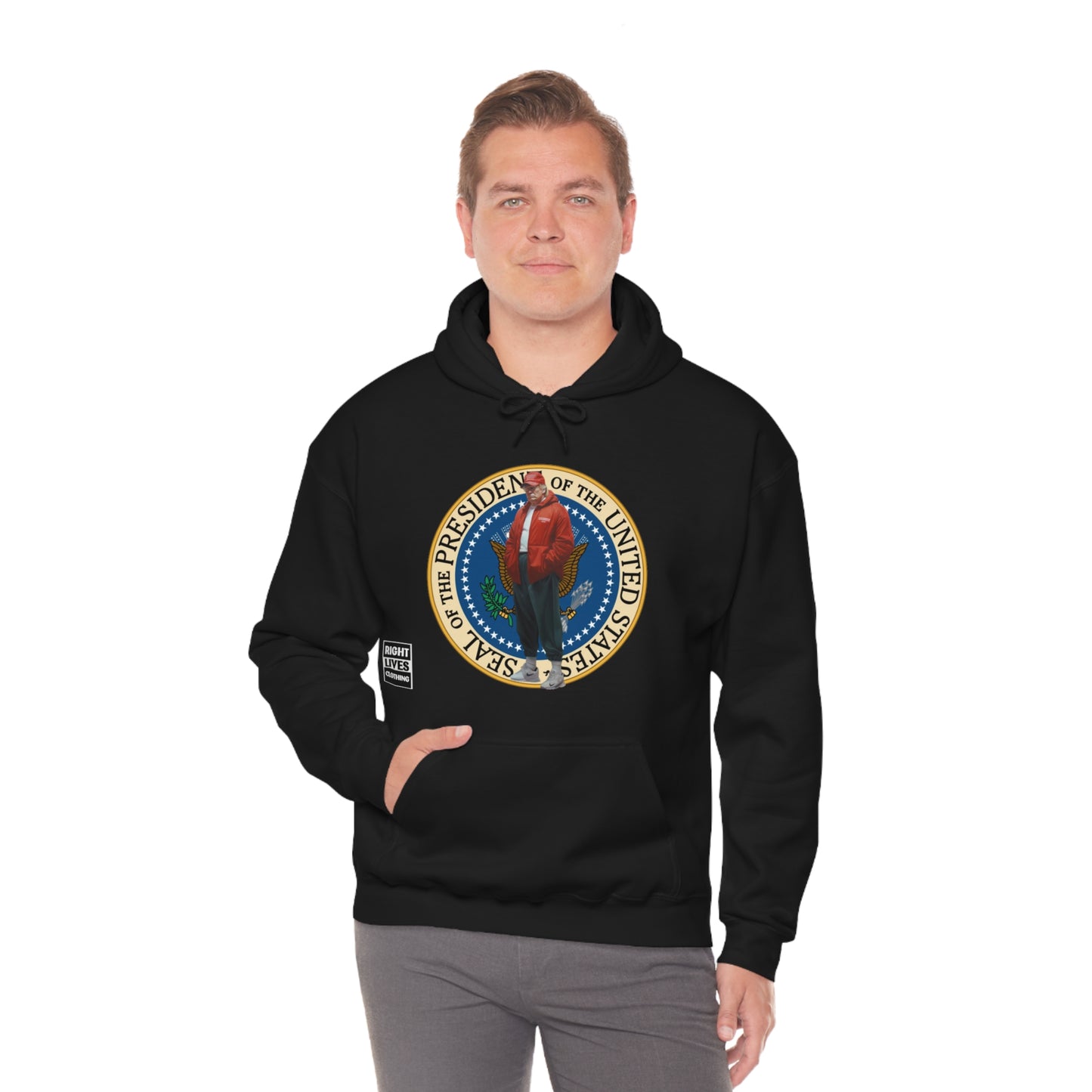 Donald Trump Street Pressy Seal Heavy Blend™ Hoodie