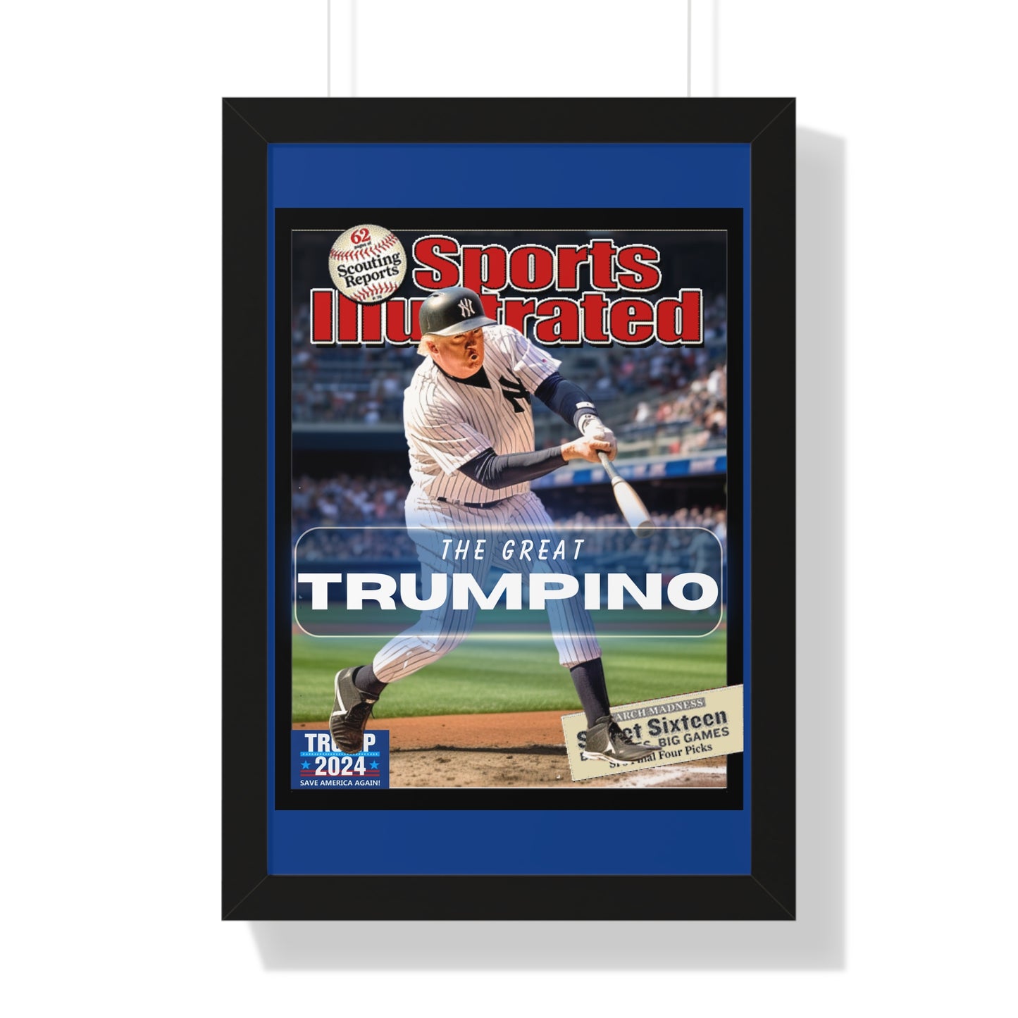Donald Trump HomeRun Framed Vertical Poster