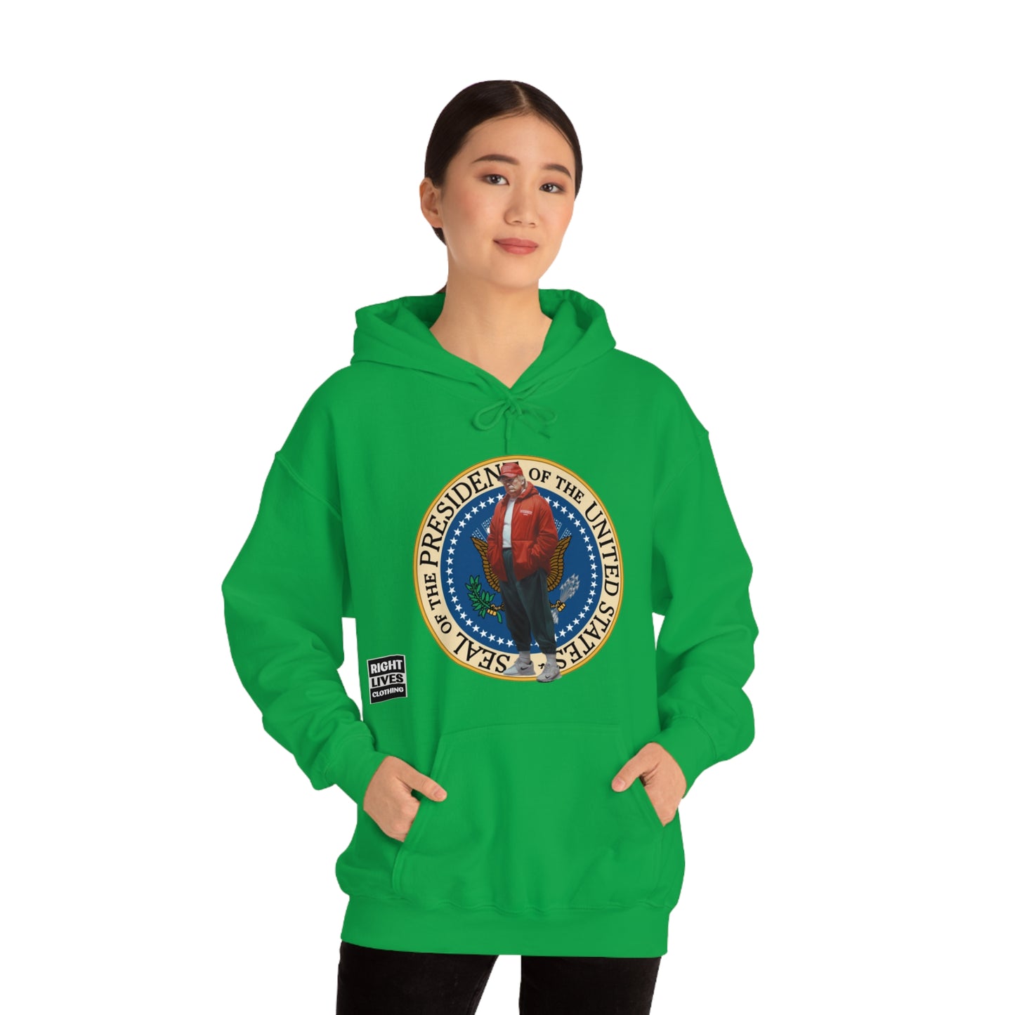 Donald Trump Street Pressy Seal Heavy Blend™ Hoodie
