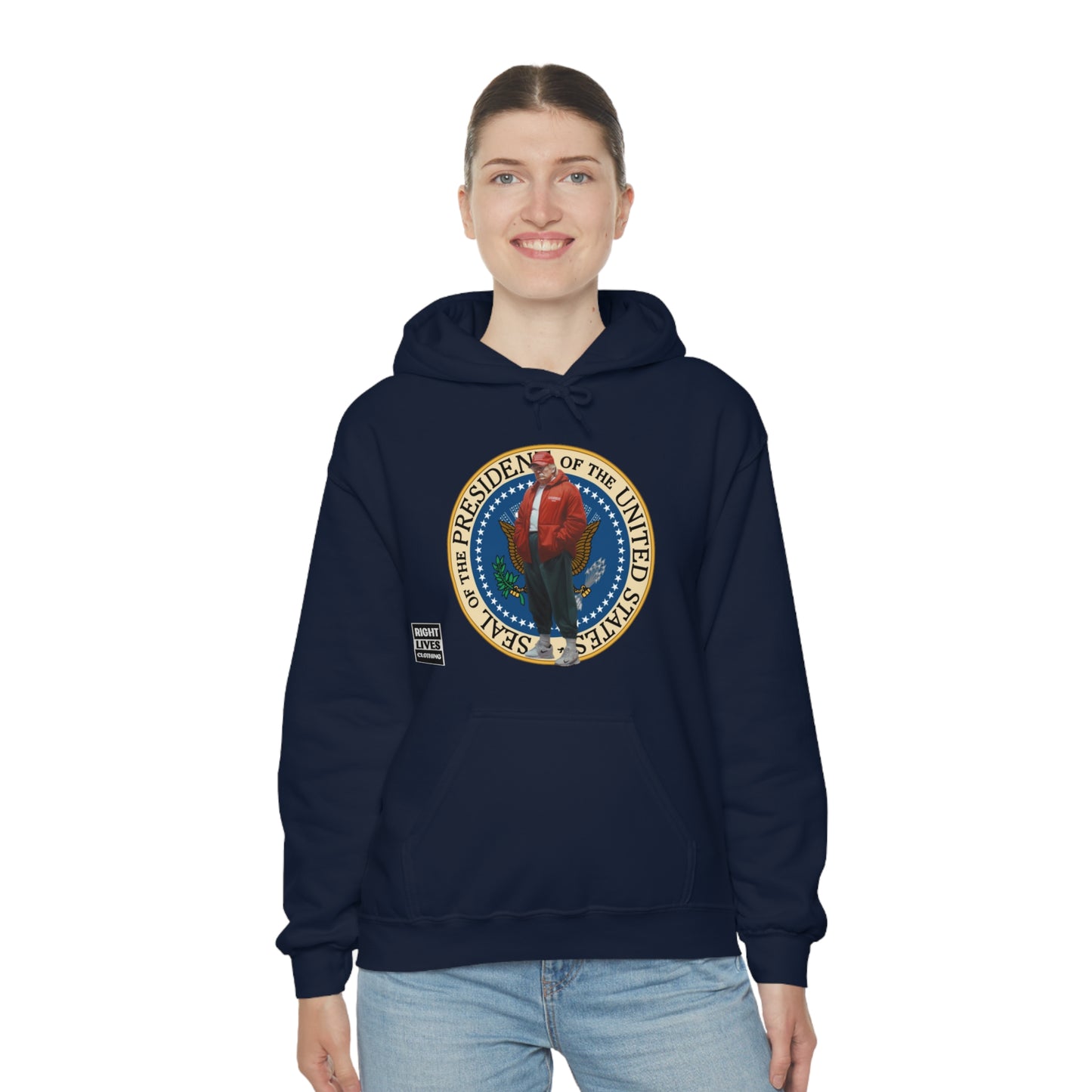 Donald Trump Street Pressy Seal Heavy Blend™ Hoodie