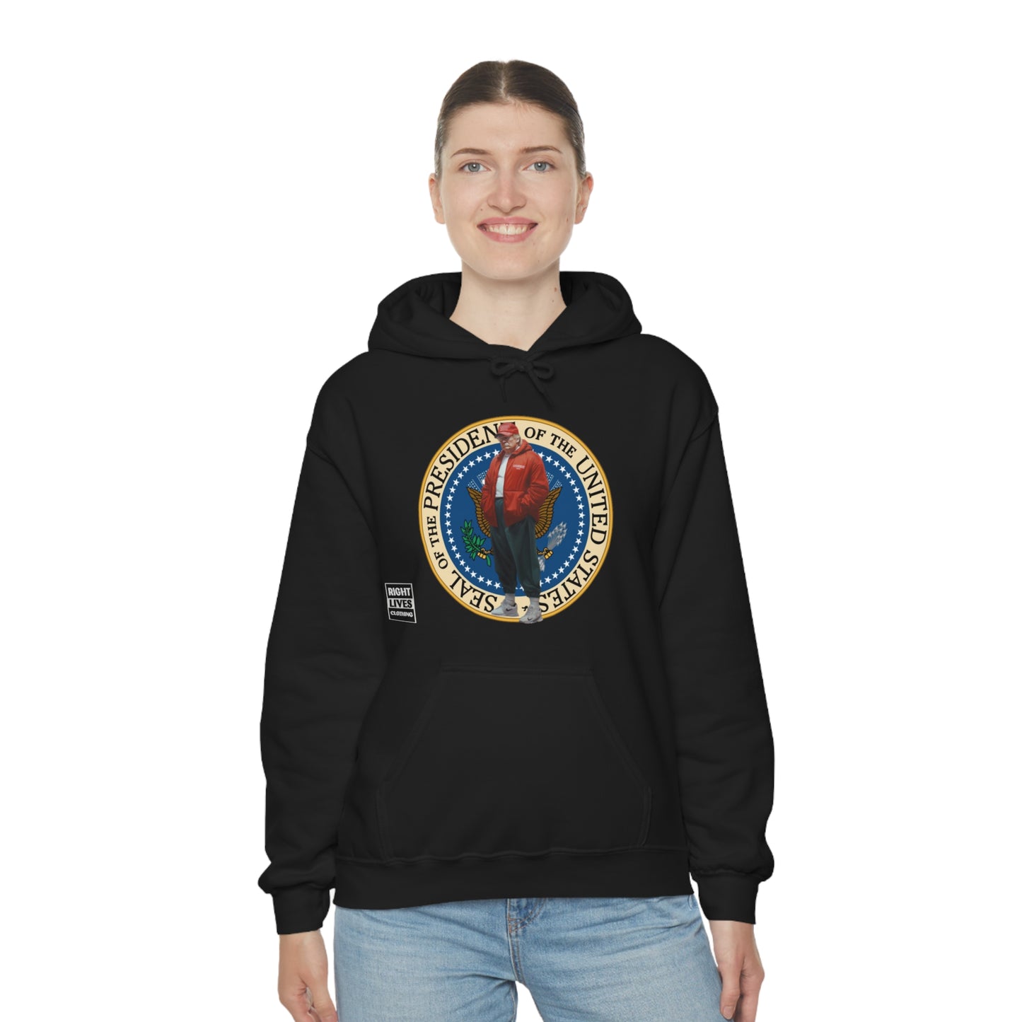 Donald Trump Street Pressy Seal Heavy Blend™ Hoodie