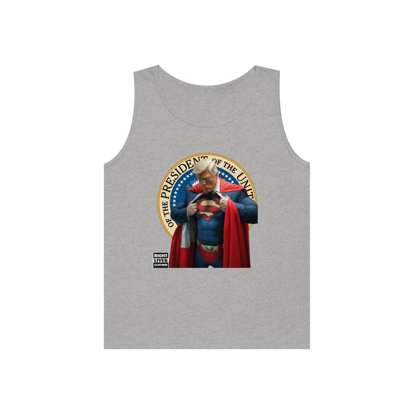 Super Donald Trump Pressy Seal Cotton Tank Top