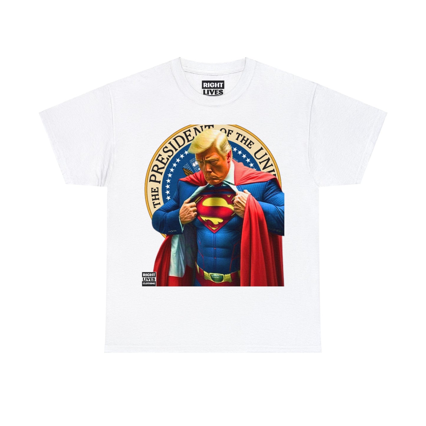 Super Donald Trump Pres Seal - Unisex Heavy Cotton Tee
