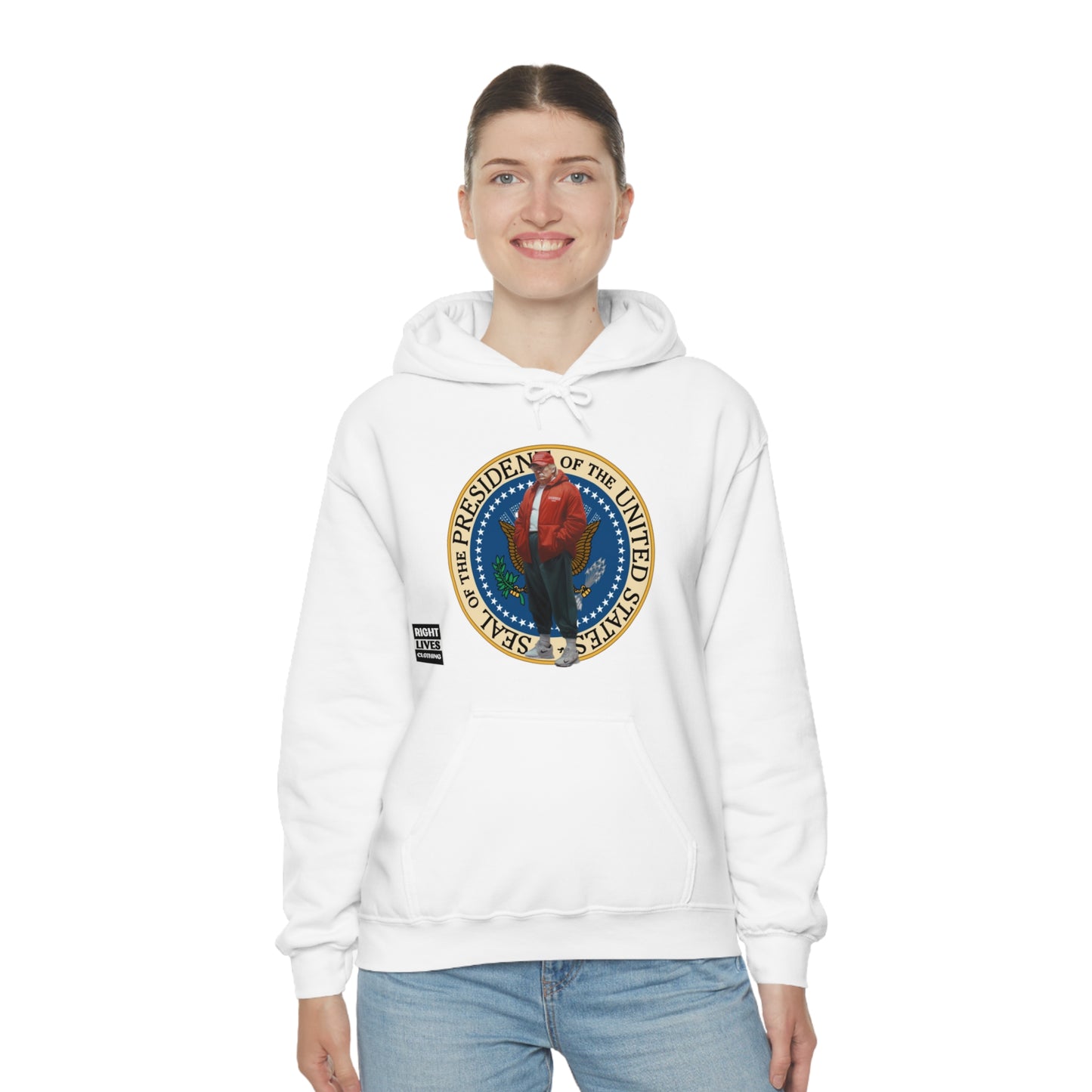 Donald Trump Street Pressy Seal Heavy Blend™ Hoodie