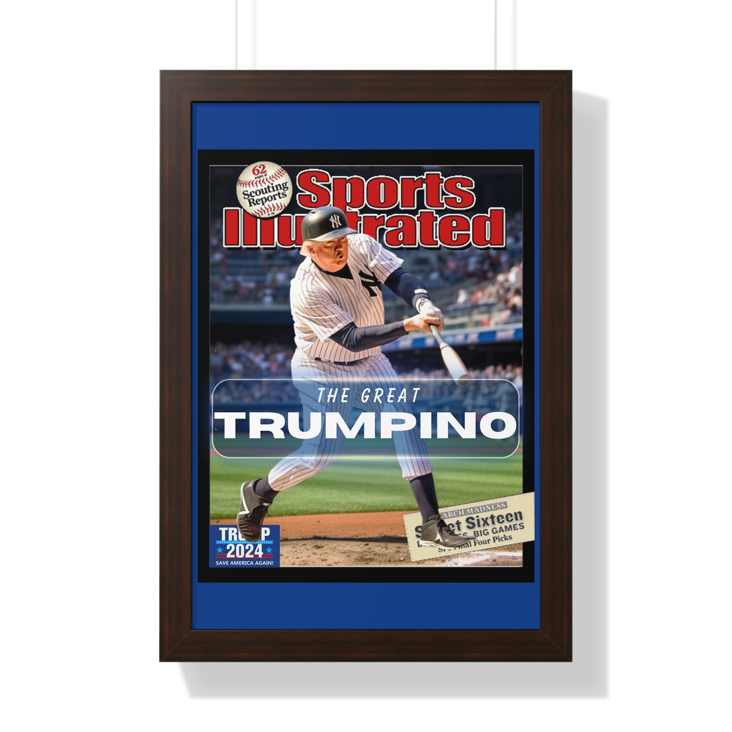 Donald Trump HomeRun Framed Vertical Poster
