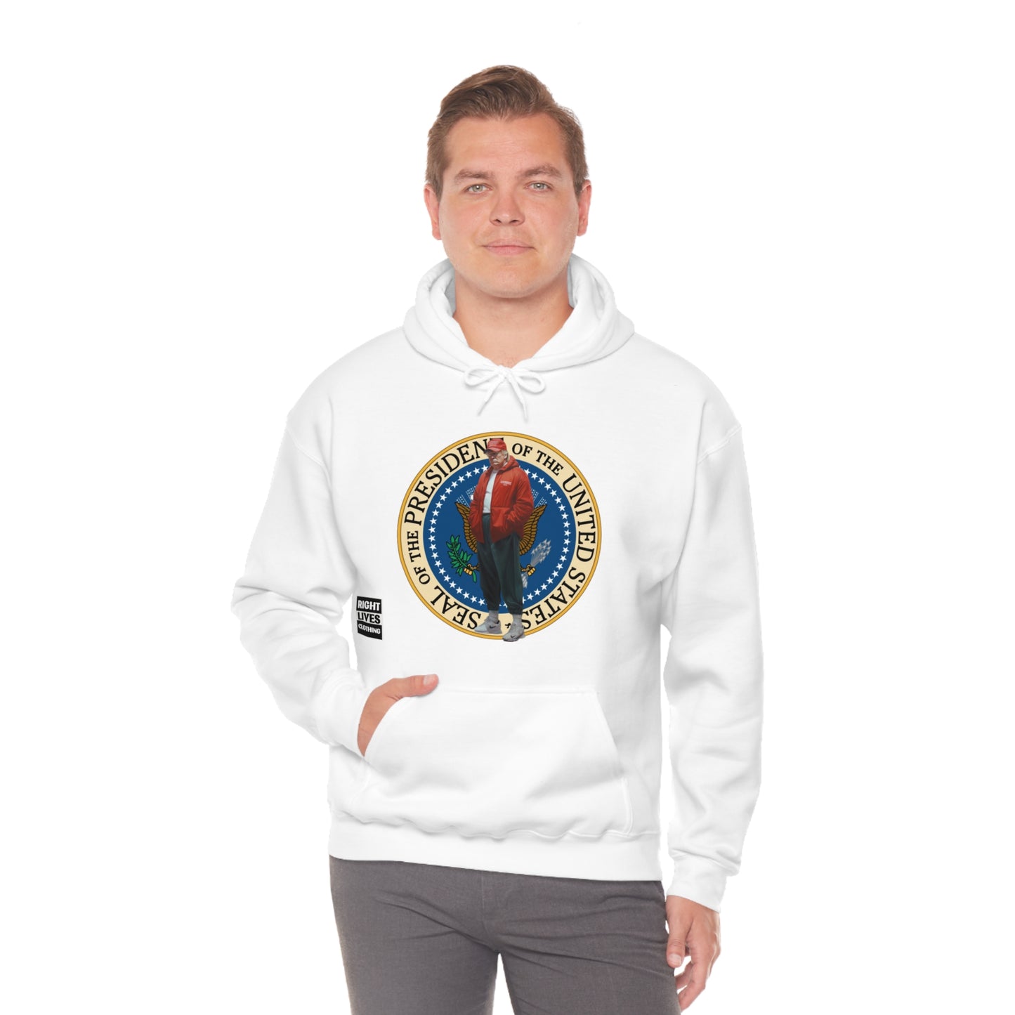 Donald Trump Street Pressy Seal Heavy Blend™ Hoodie