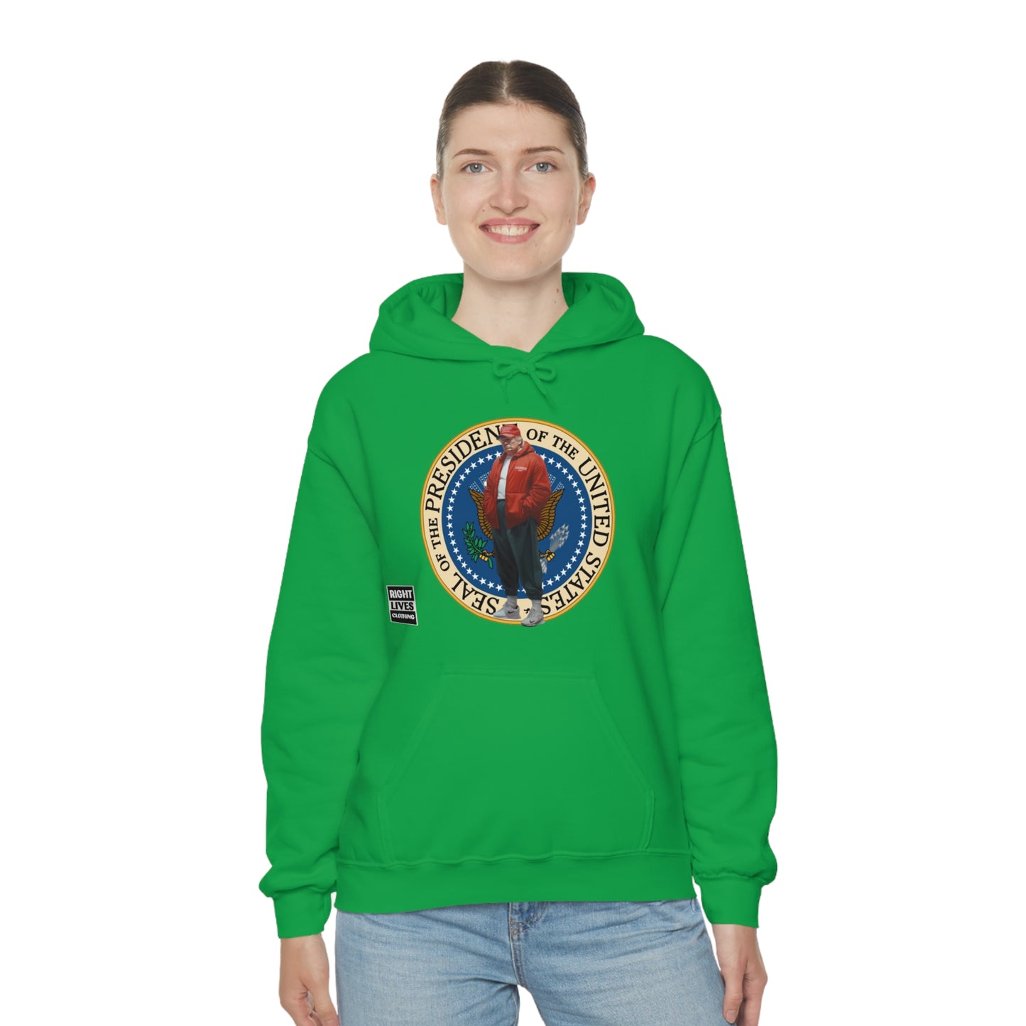 Donald Trump Street Pressy Seal Heavy Blend™ Hoodie