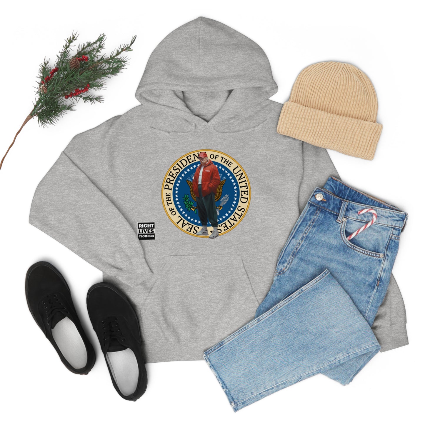 Donald Trump Street Pressy Seal Heavy Blend™ Hoodie