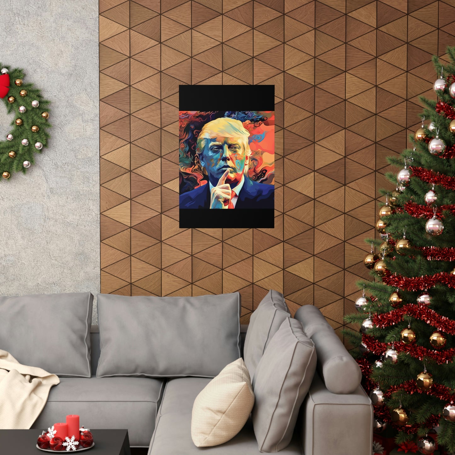Artistic Donald Trump Shhhhh Poster