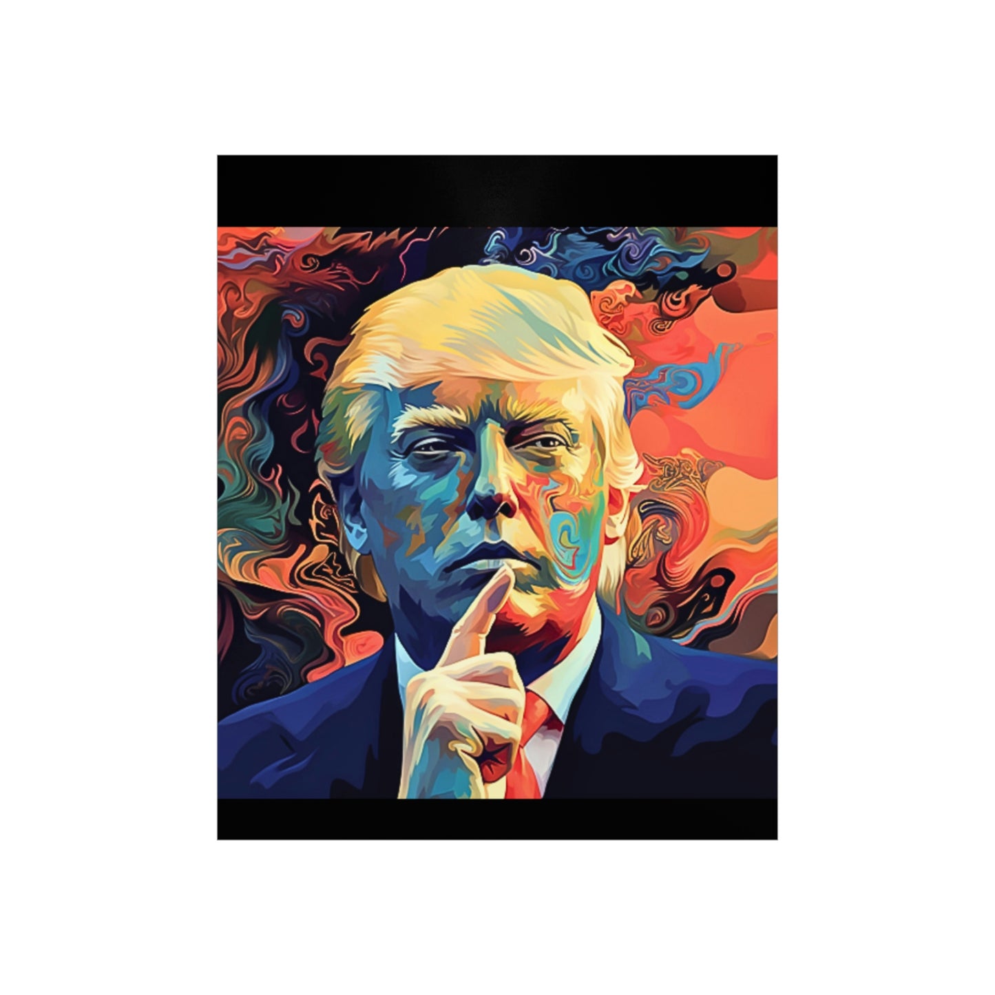 Artistic Donald Trump Shhhhh Poster