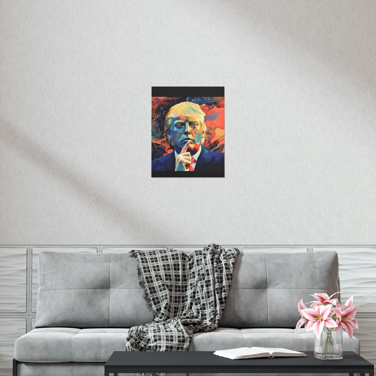 Artistic Donald Trump Shhhhh Poster