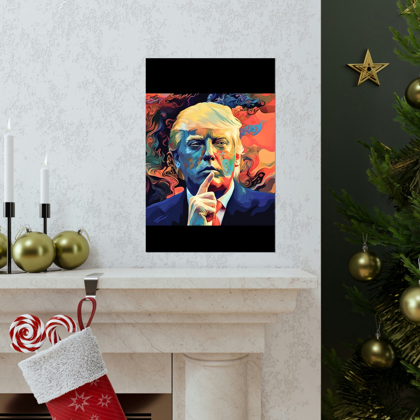 Artistic Donald Trump Shhhhh Poster