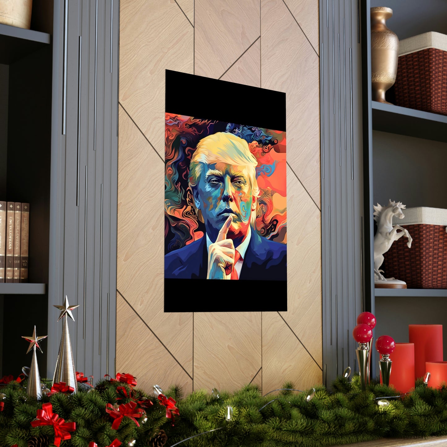 Artistic Donald Trump Shhhhh Poster