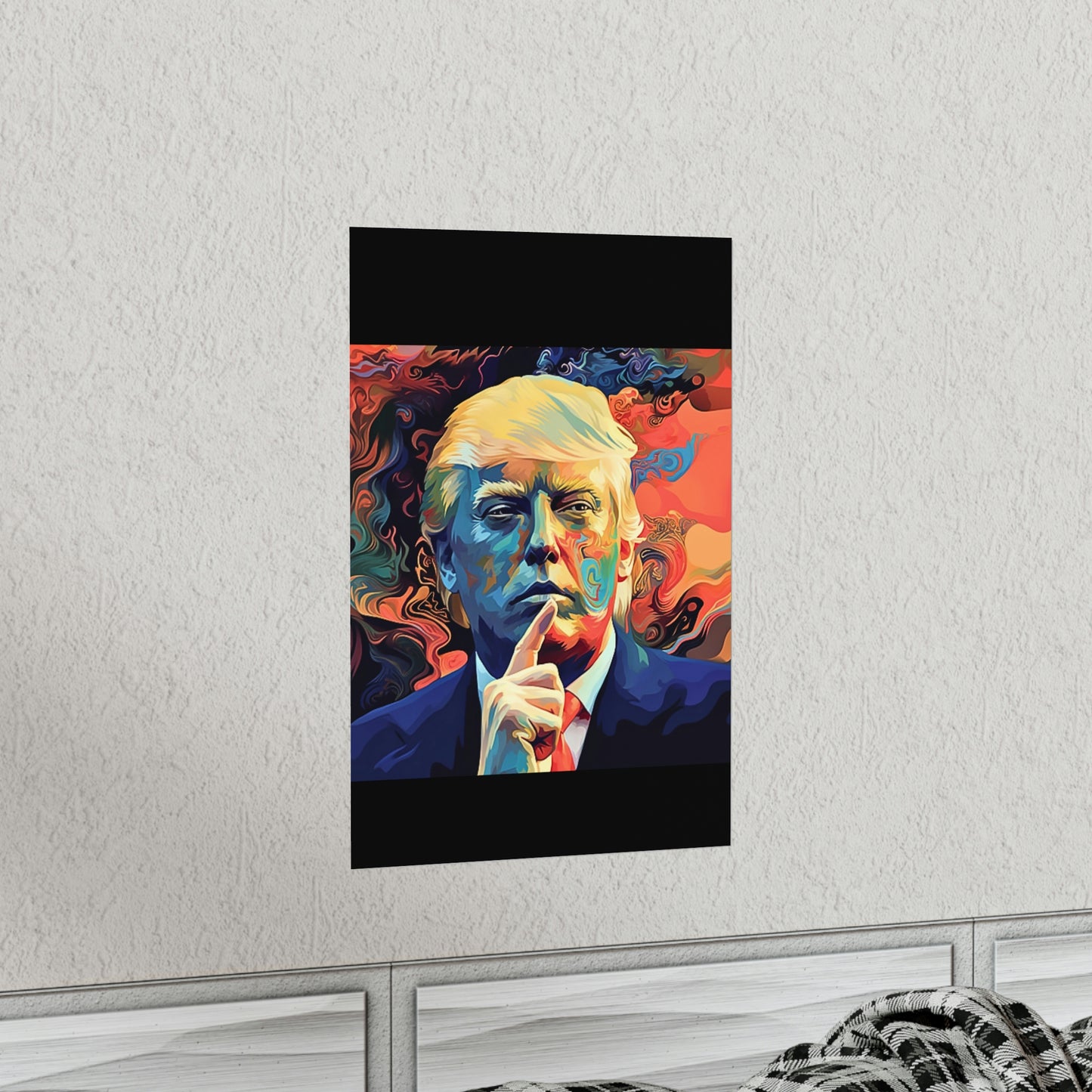 Artistic Donald Trump Shhhhh Poster