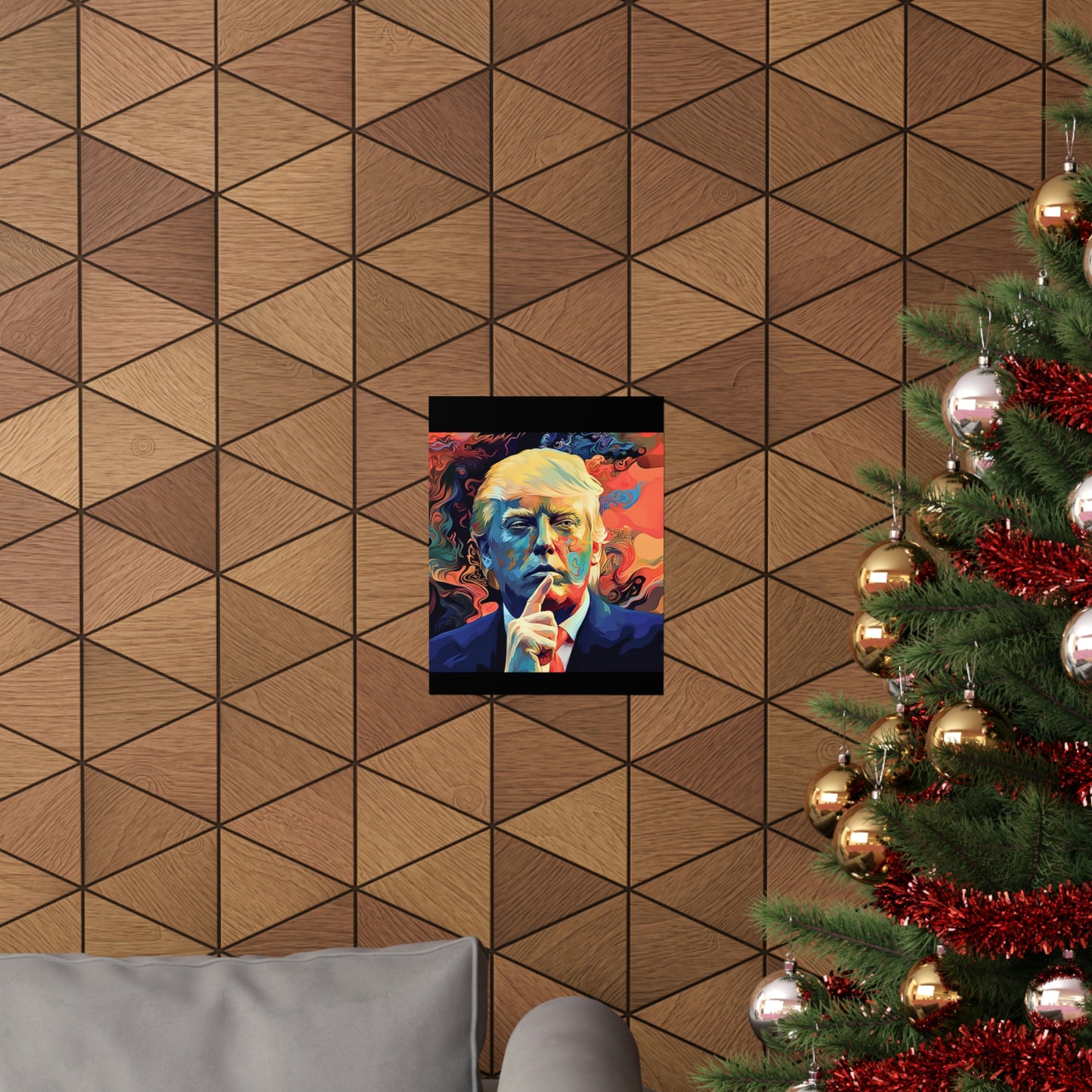 Artistic Donald Trump Shhhhh Poster