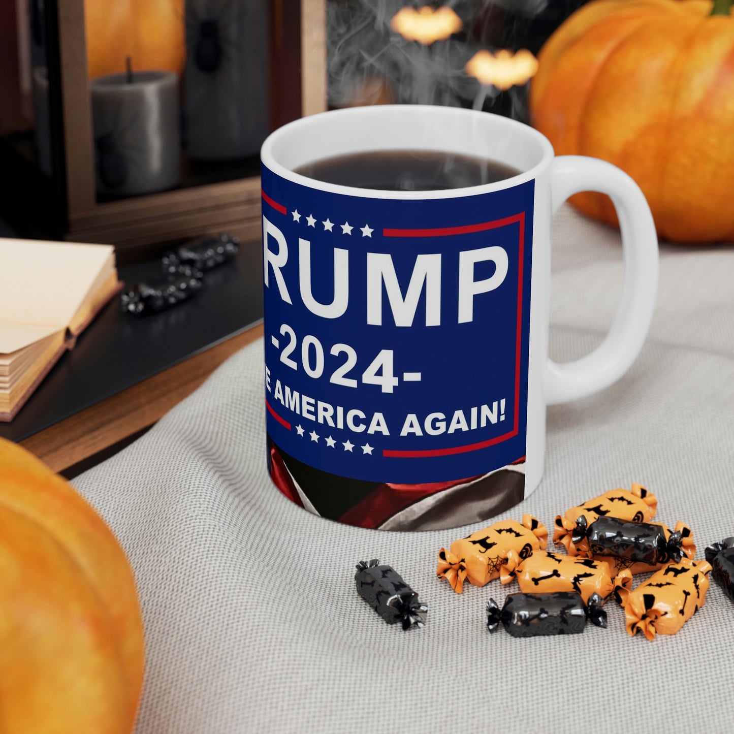 Captain America Donald Trump Banner Flag Mug