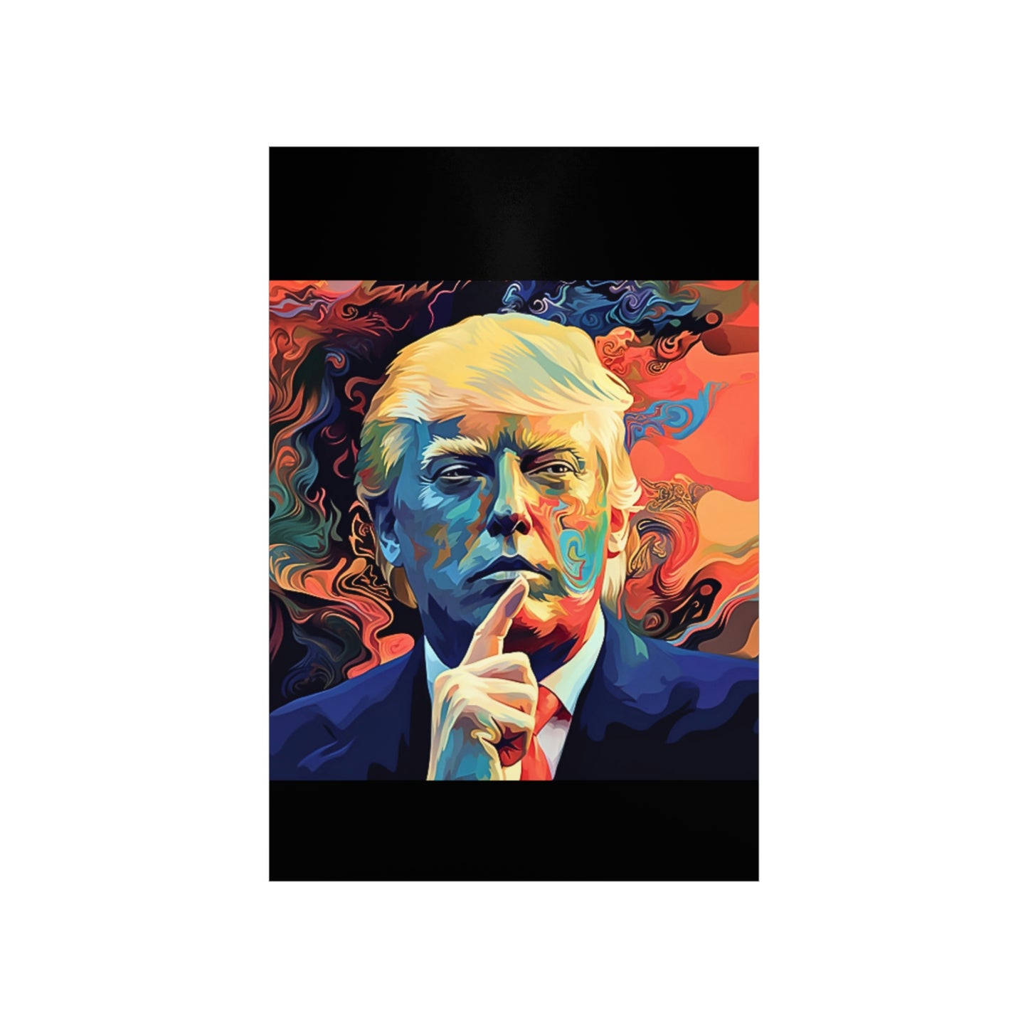 Artistic Donald Trump Shhhhh Poster