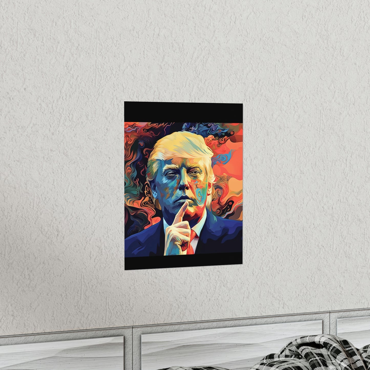 Artistic Donald Trump Shhhhh Poster