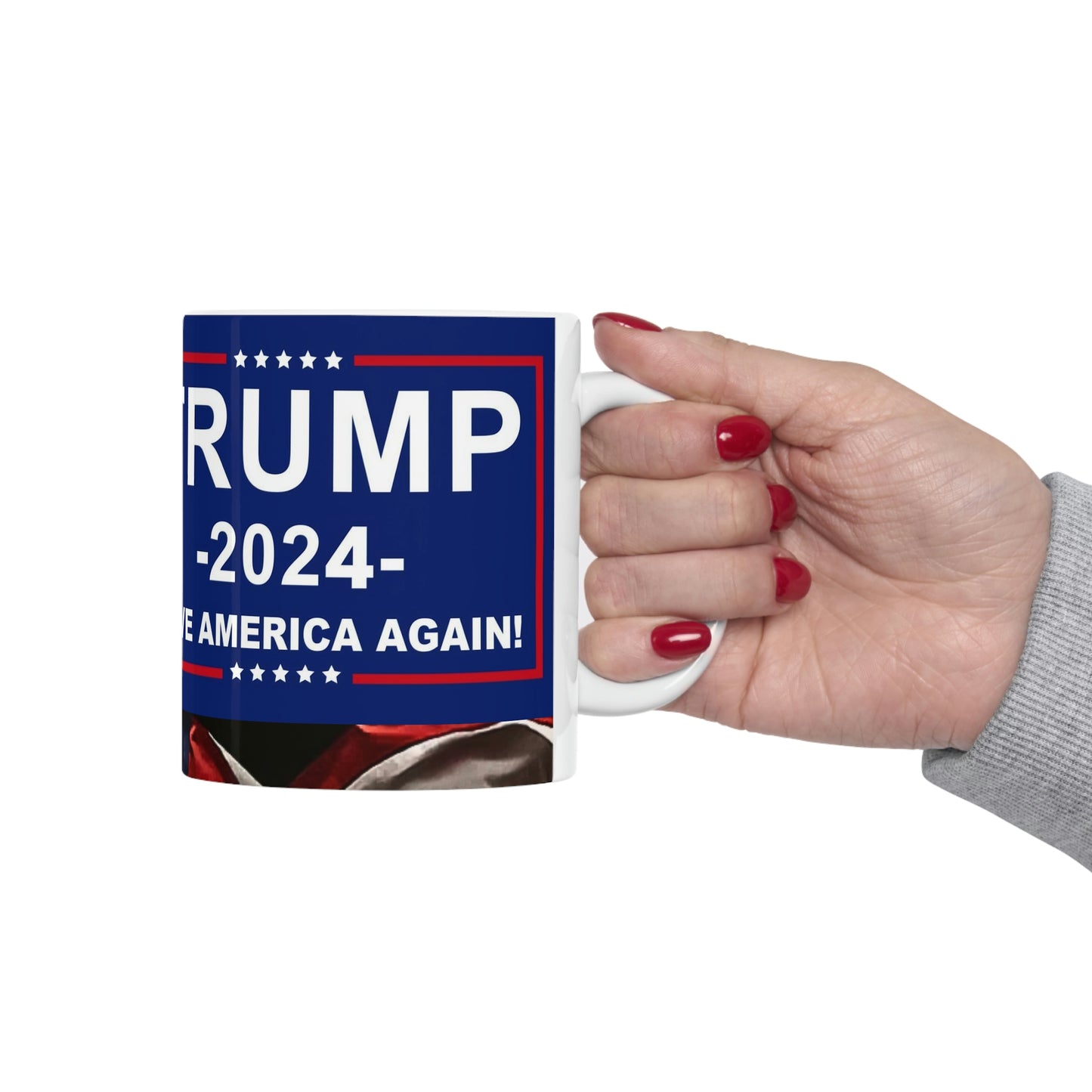 Captain America Donald Trump Banner Flag Mug