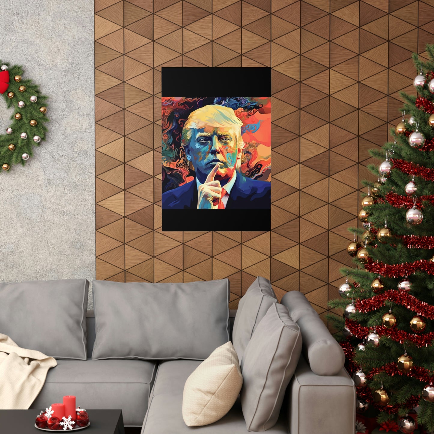 Artistic Donald Trump Shhhhh Poster