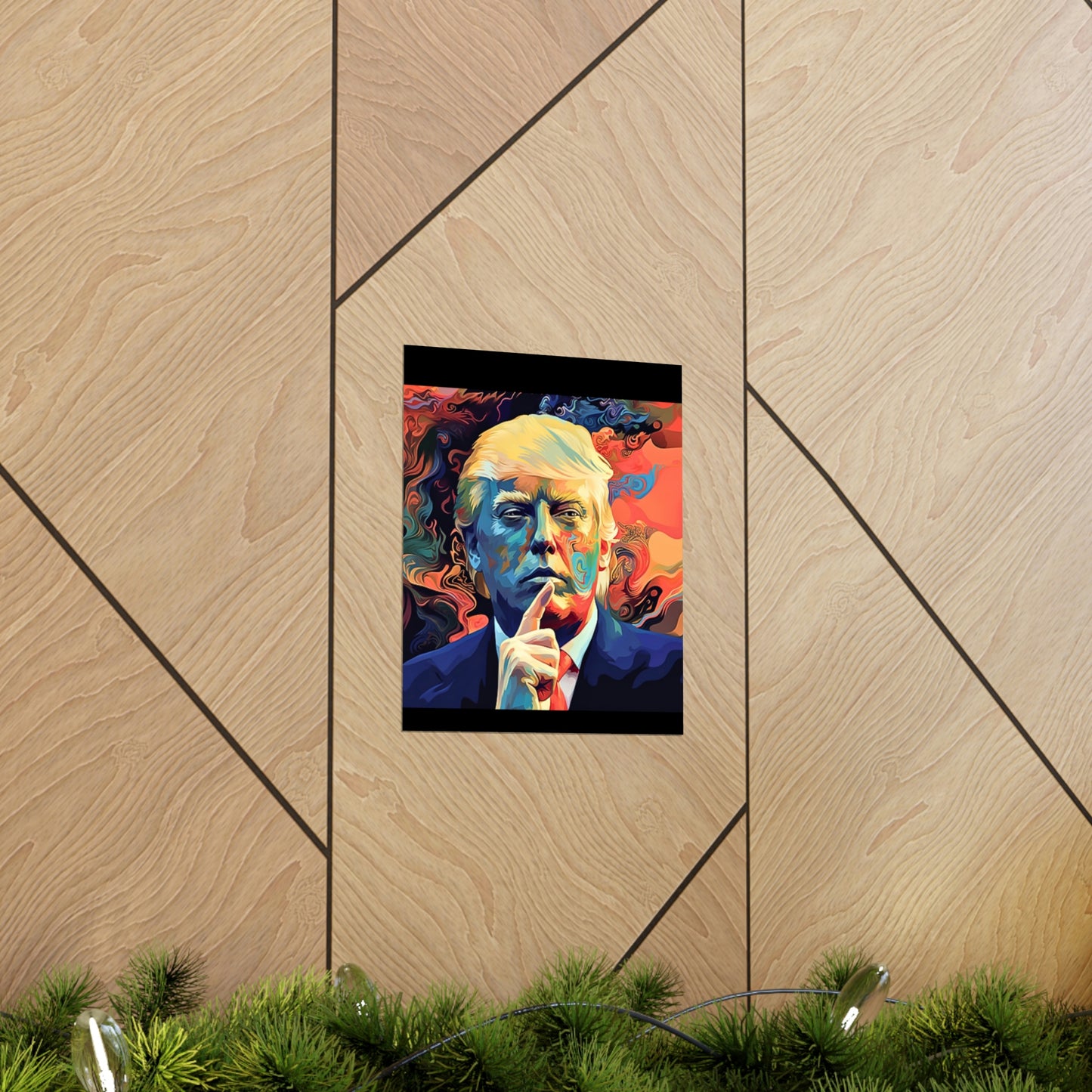 Artistic Donald Trump Shhhhh Poster