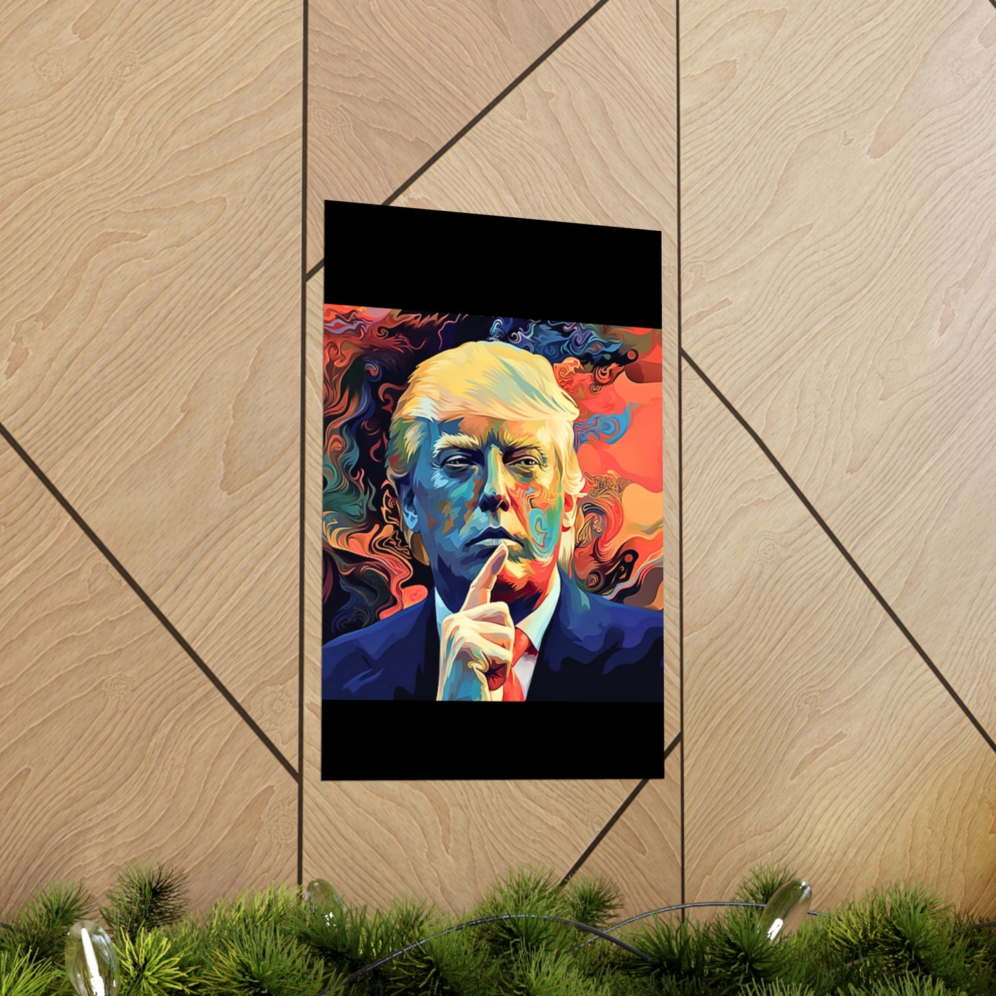 Artistic Donald Trump Shhhhh Poster