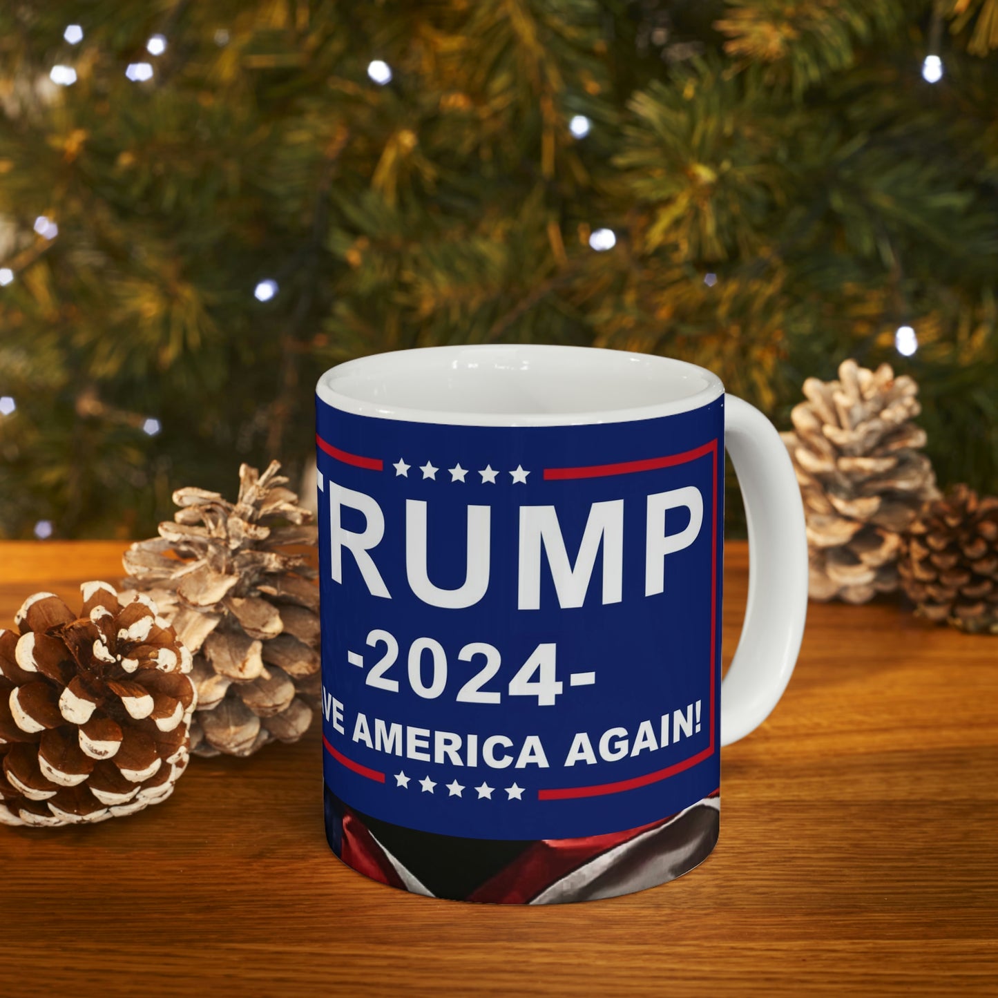 Captain America Donald Trump Banner Flag Mug