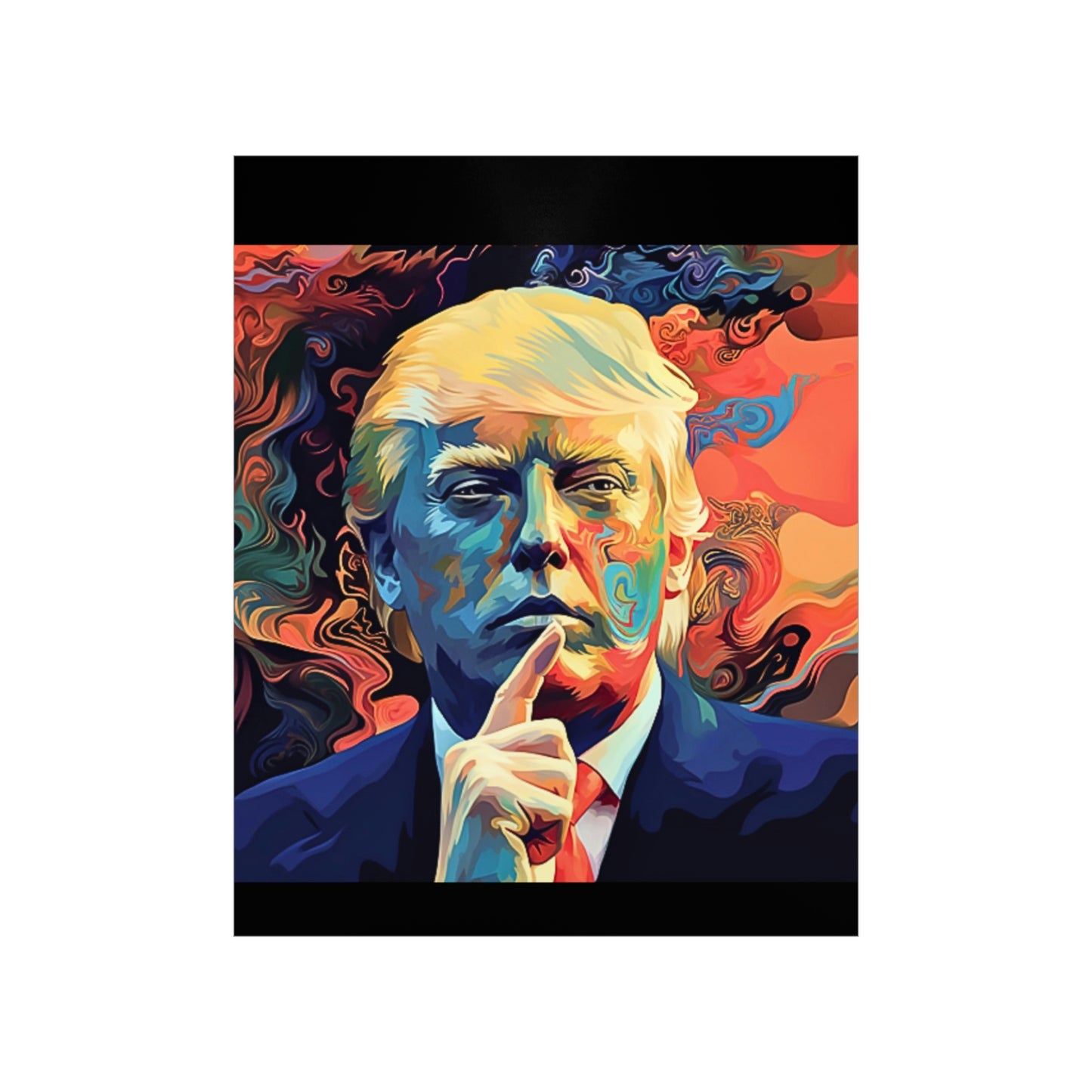 Artistic Donald Trump Shhhhh Poster