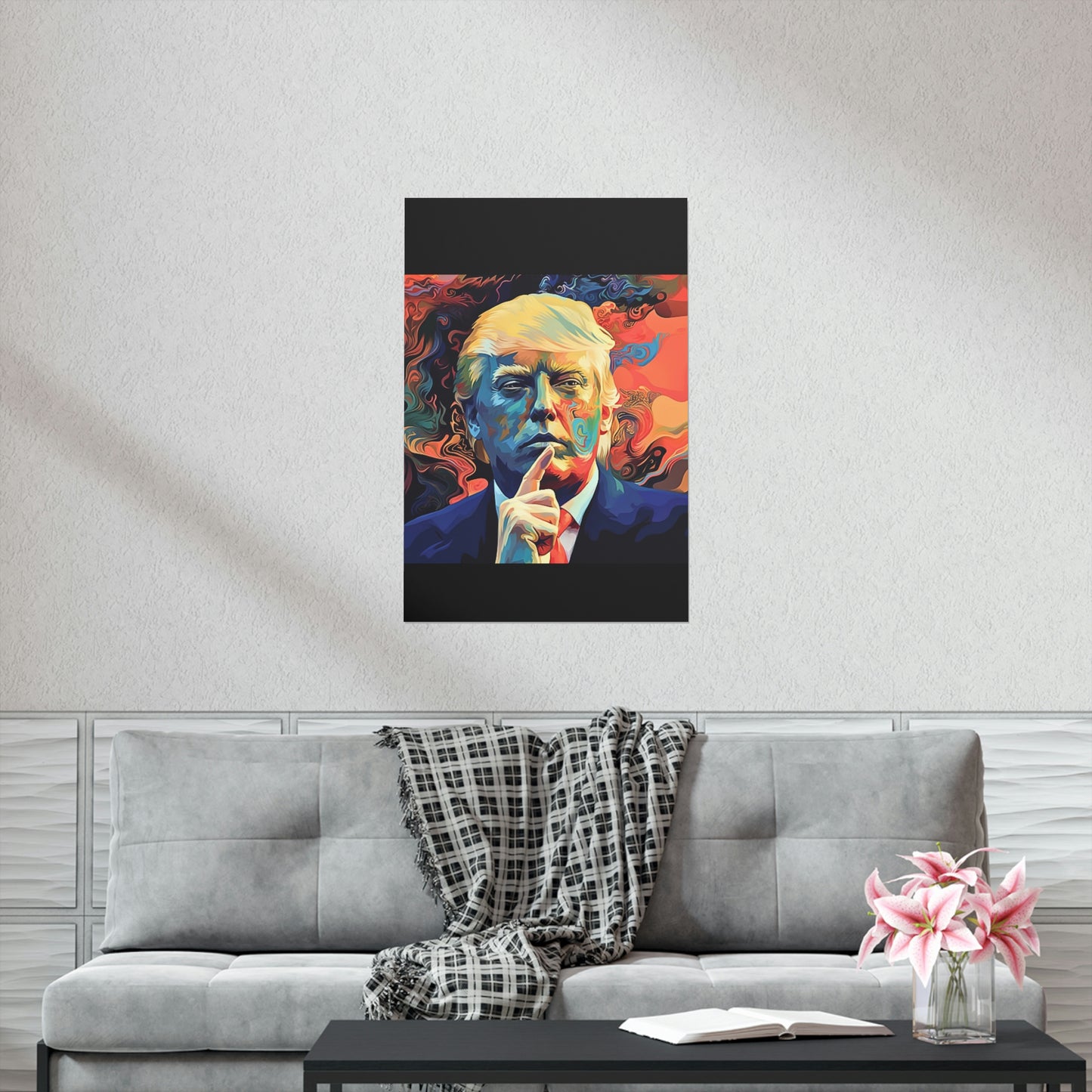 Artistic Donald Trump Shhhhh Poster