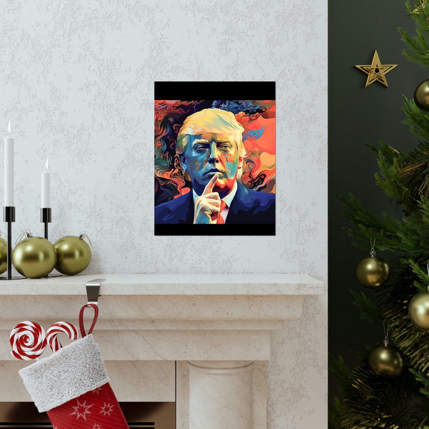 Artistic Donald Trump Shhhhh Poster