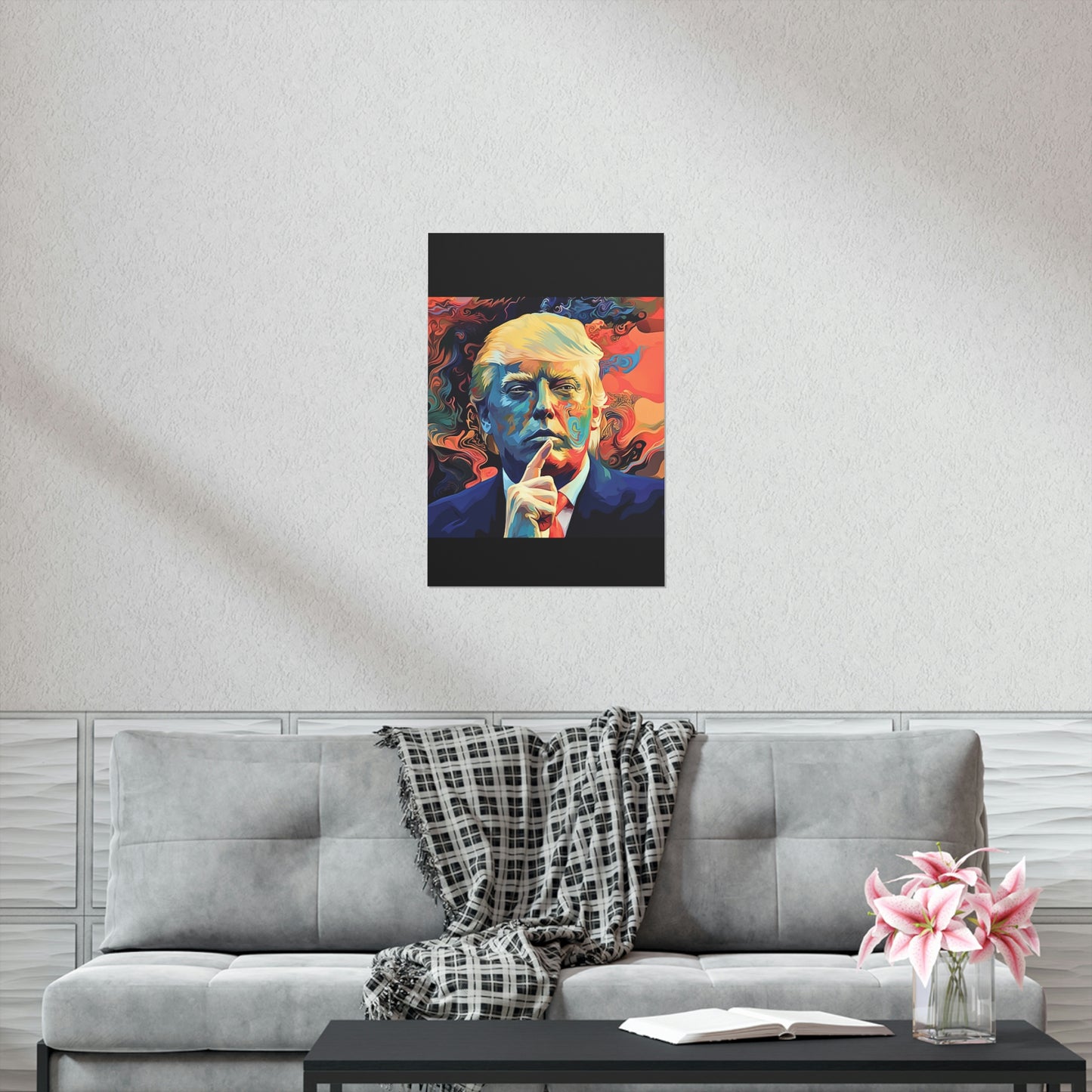 Artistic Donald Trump Shhhhh Poster
