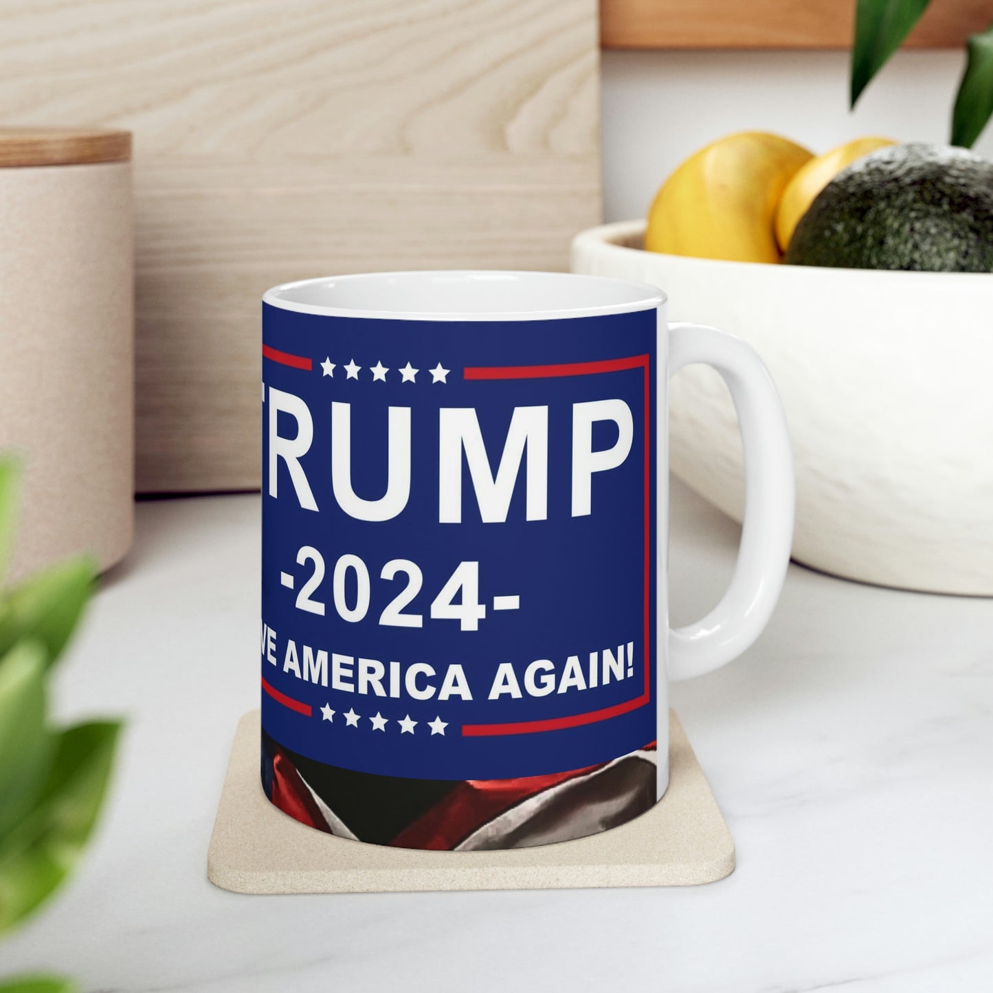 Captain America Donald Trump Banner Flag Mug