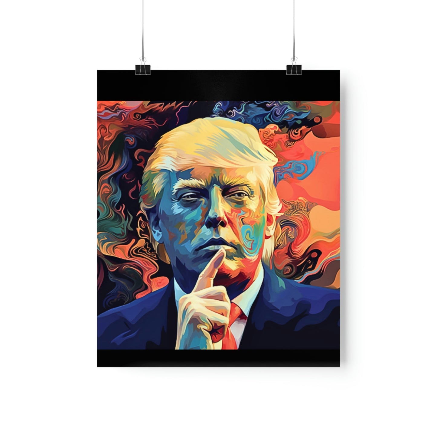 Artistic Donald Trump Shhhhh Poster