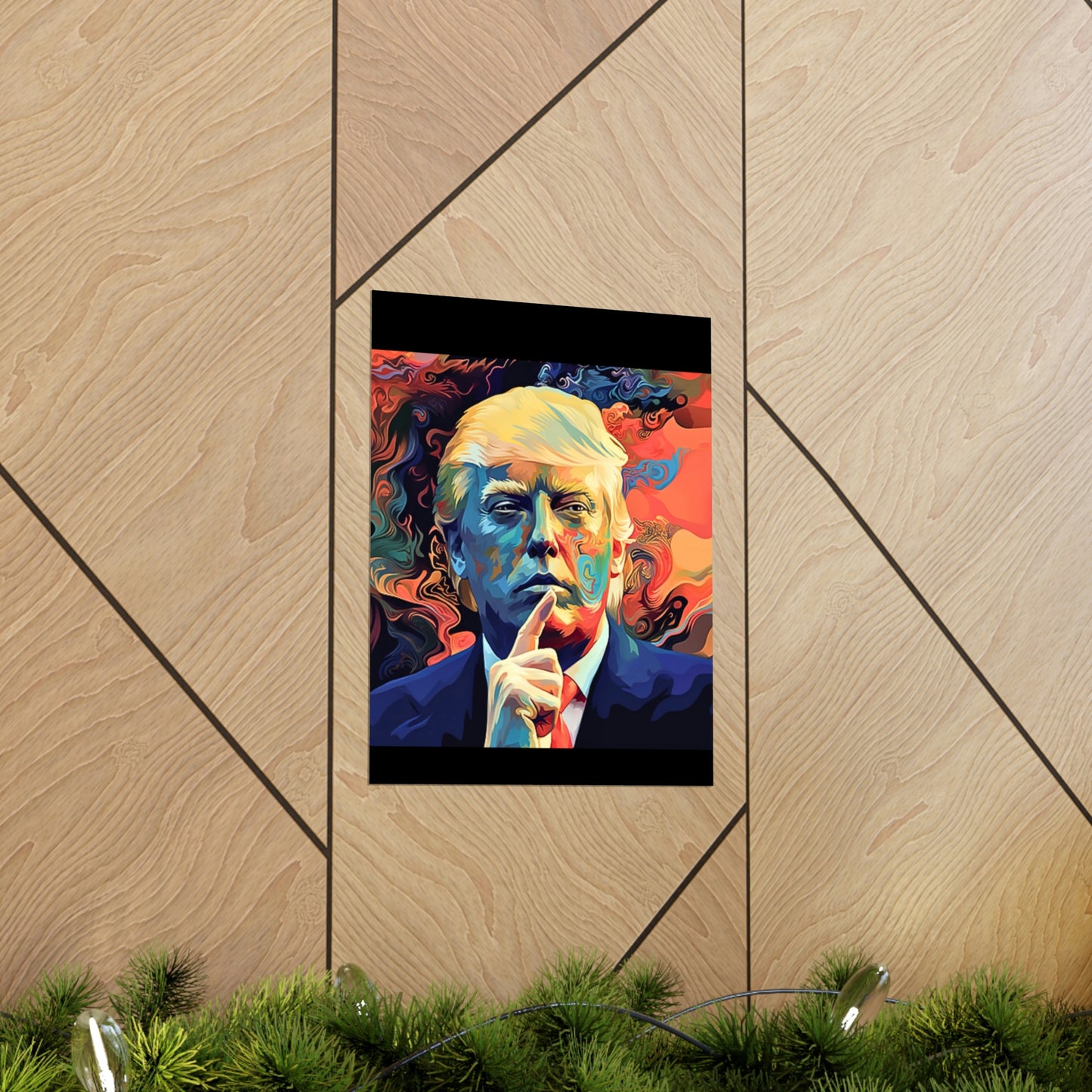 Artistic Donald Trump Shhhhh Poster
