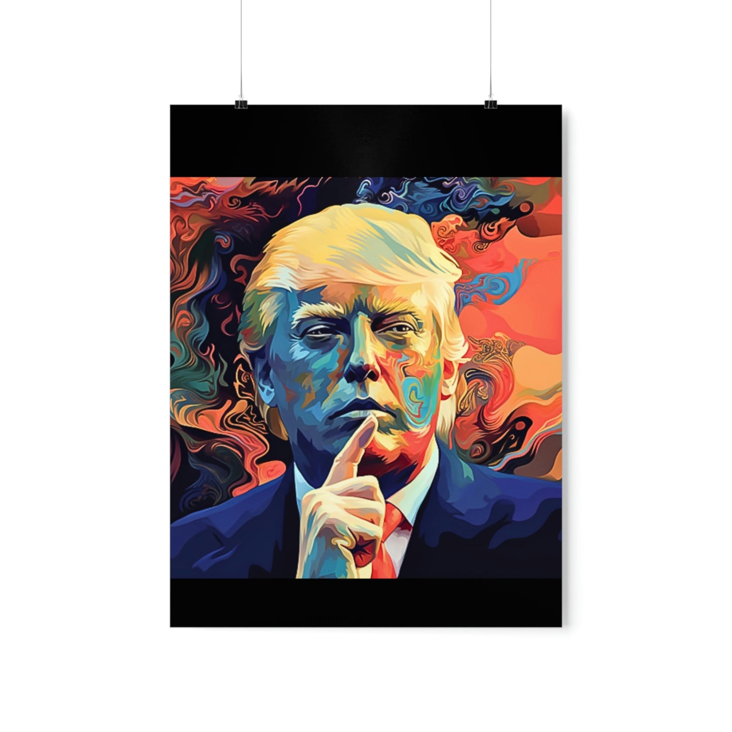 Artistic Donald Trump Shhhhh Poster