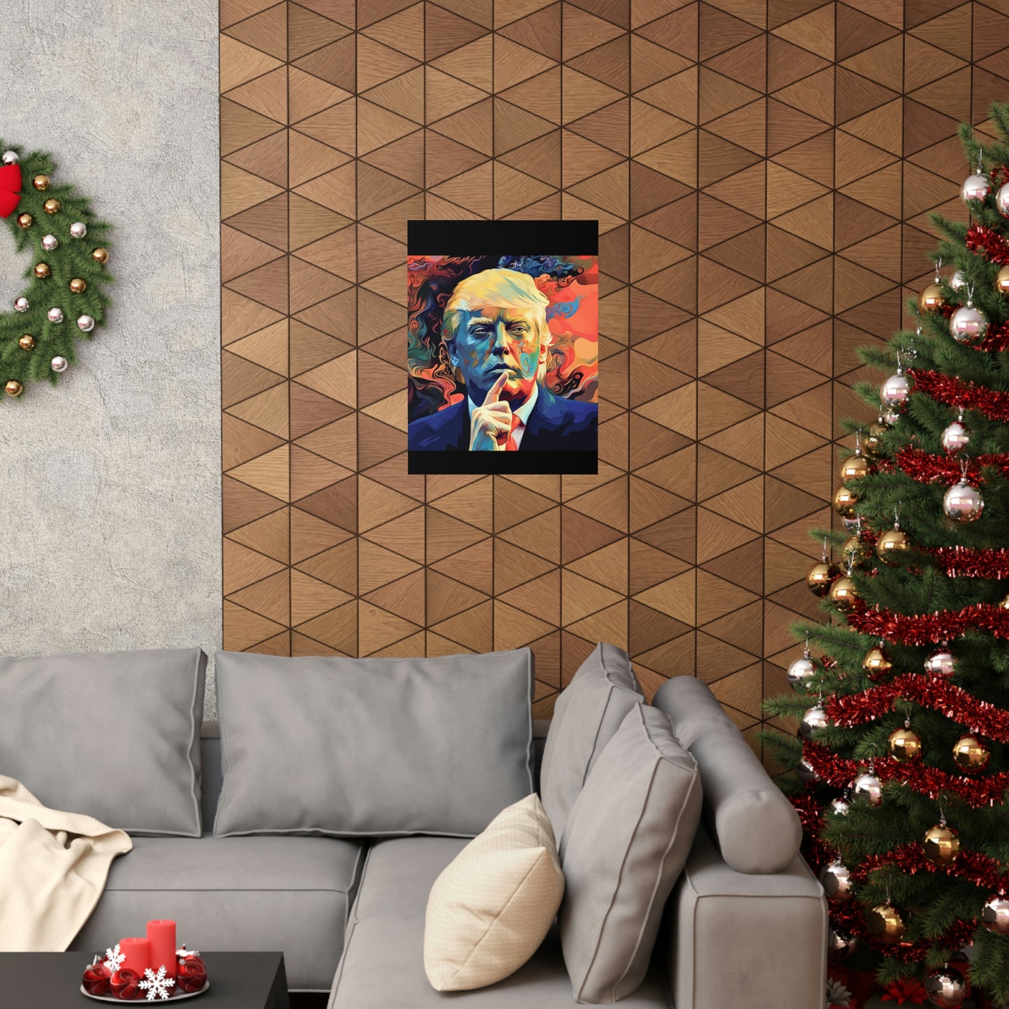 Artistic Donald Trump Shhhhh Poster