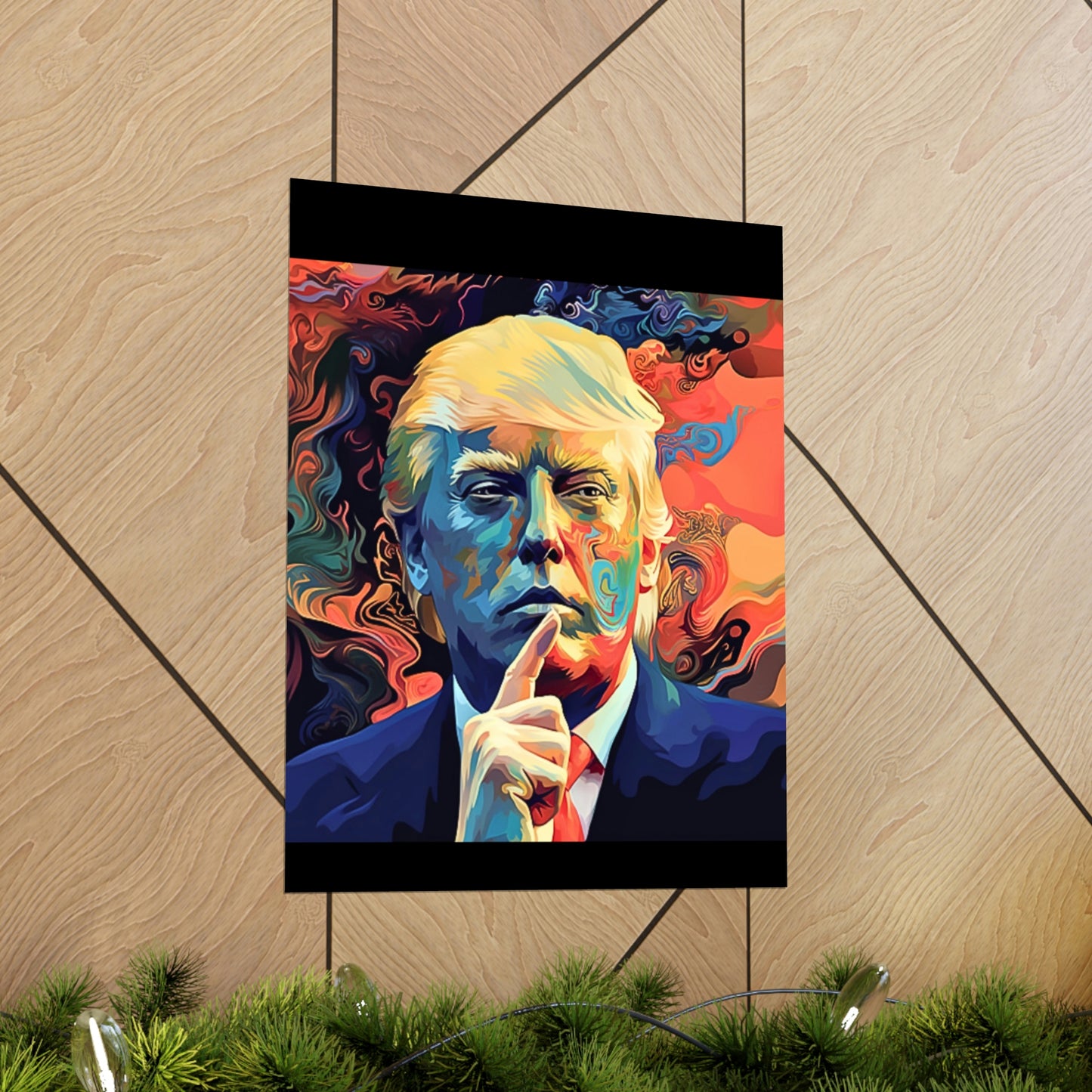 Artistic Donald Trump Shhhhh Poster