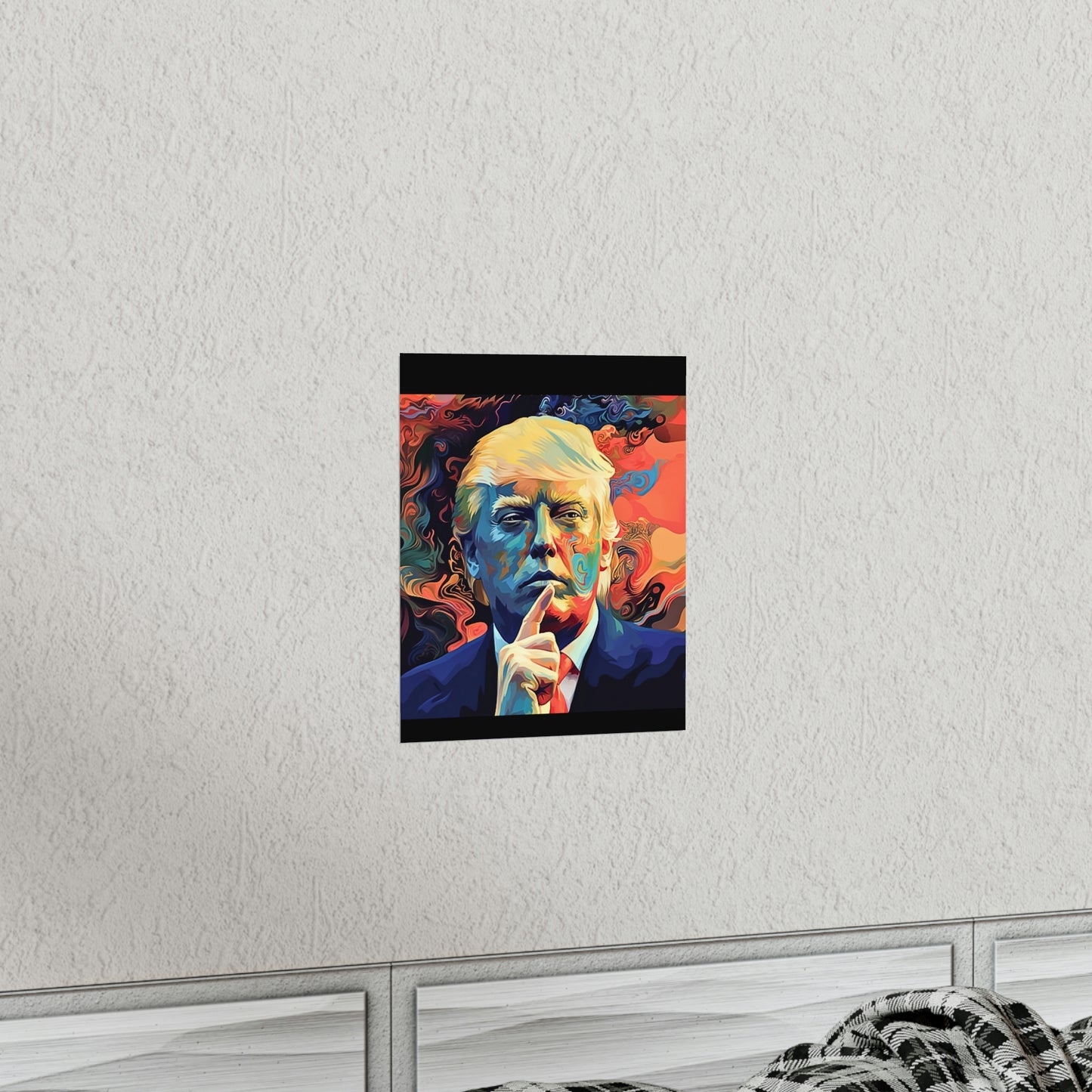 Artistic Donald Trump Shhhhh Poster