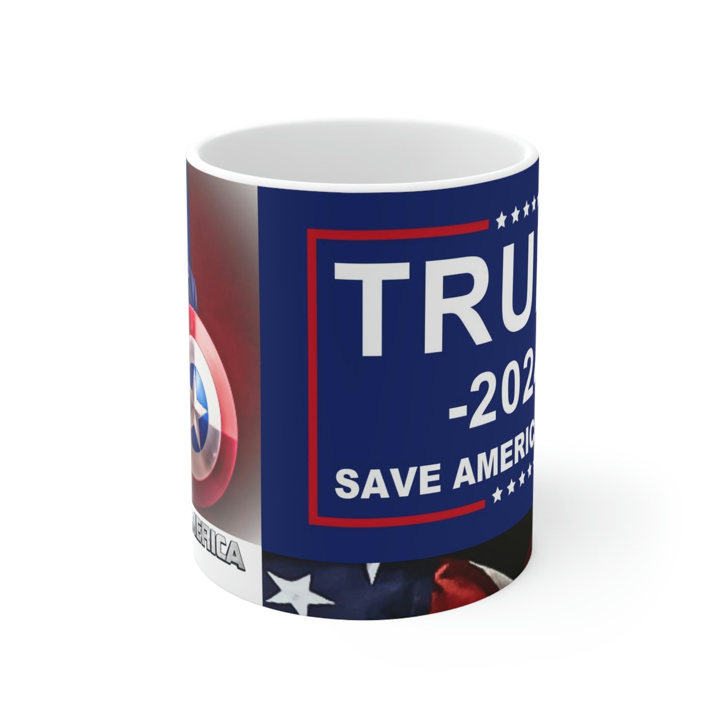Captain America Donald Trump Banner Flag Mug