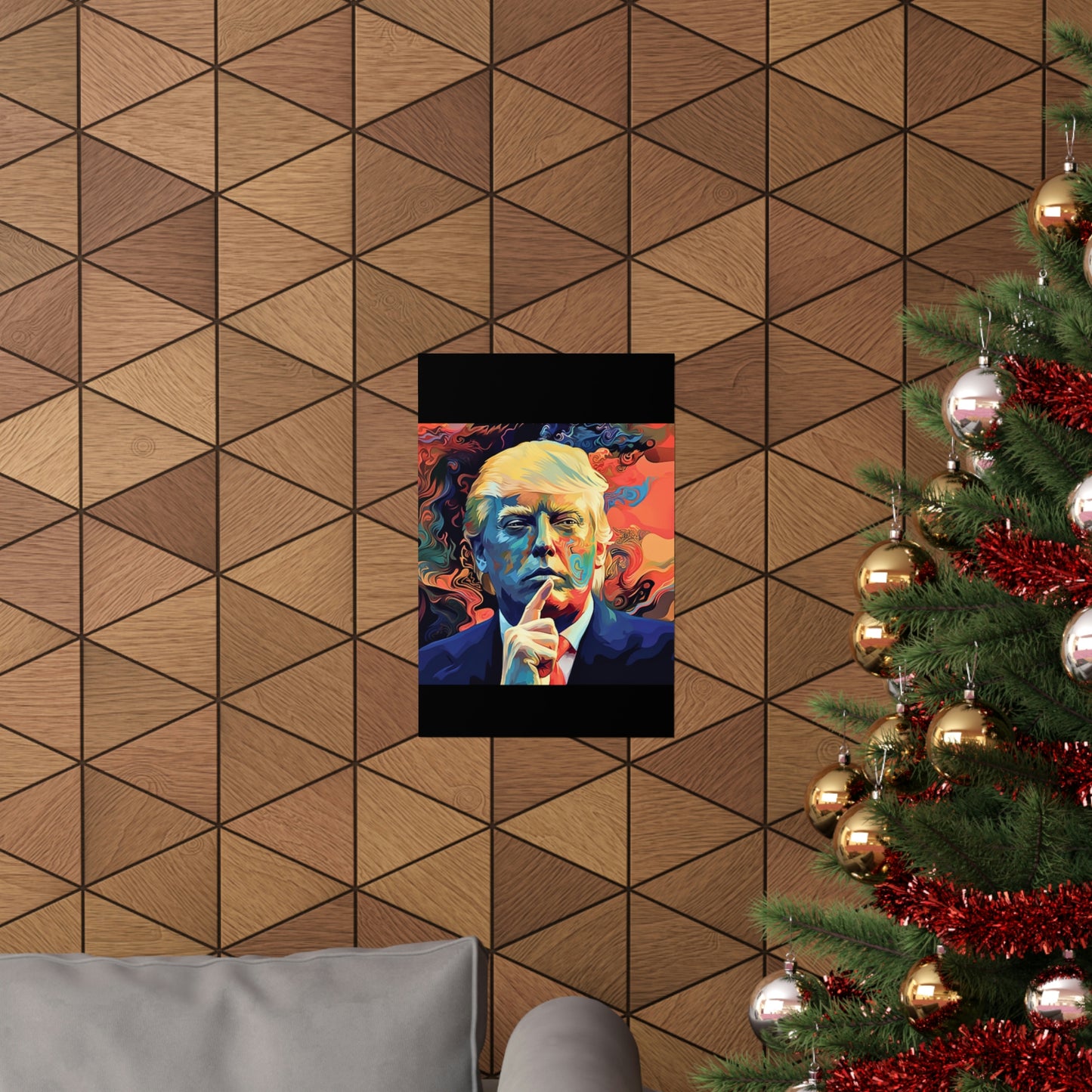 Artistic Donald Trump Shhhhh Poster