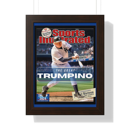 Donald Trump HomeRun Framed Vertical Poster