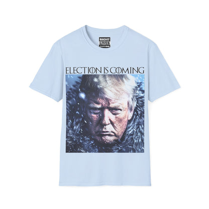Election Is Coming Donald Trump T-Shirt Charcoal