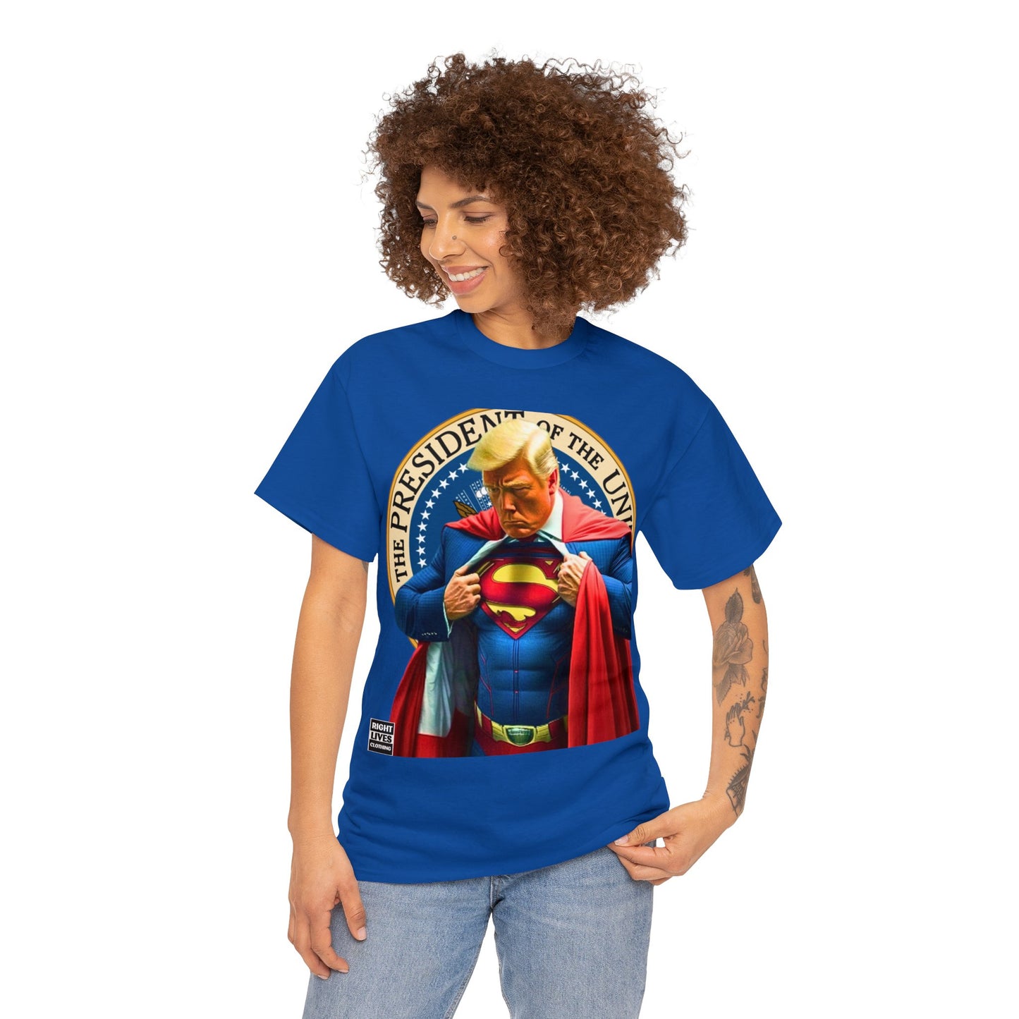 Super Donald Trump Pres Seal - Unisex Heavy Cotton Tee