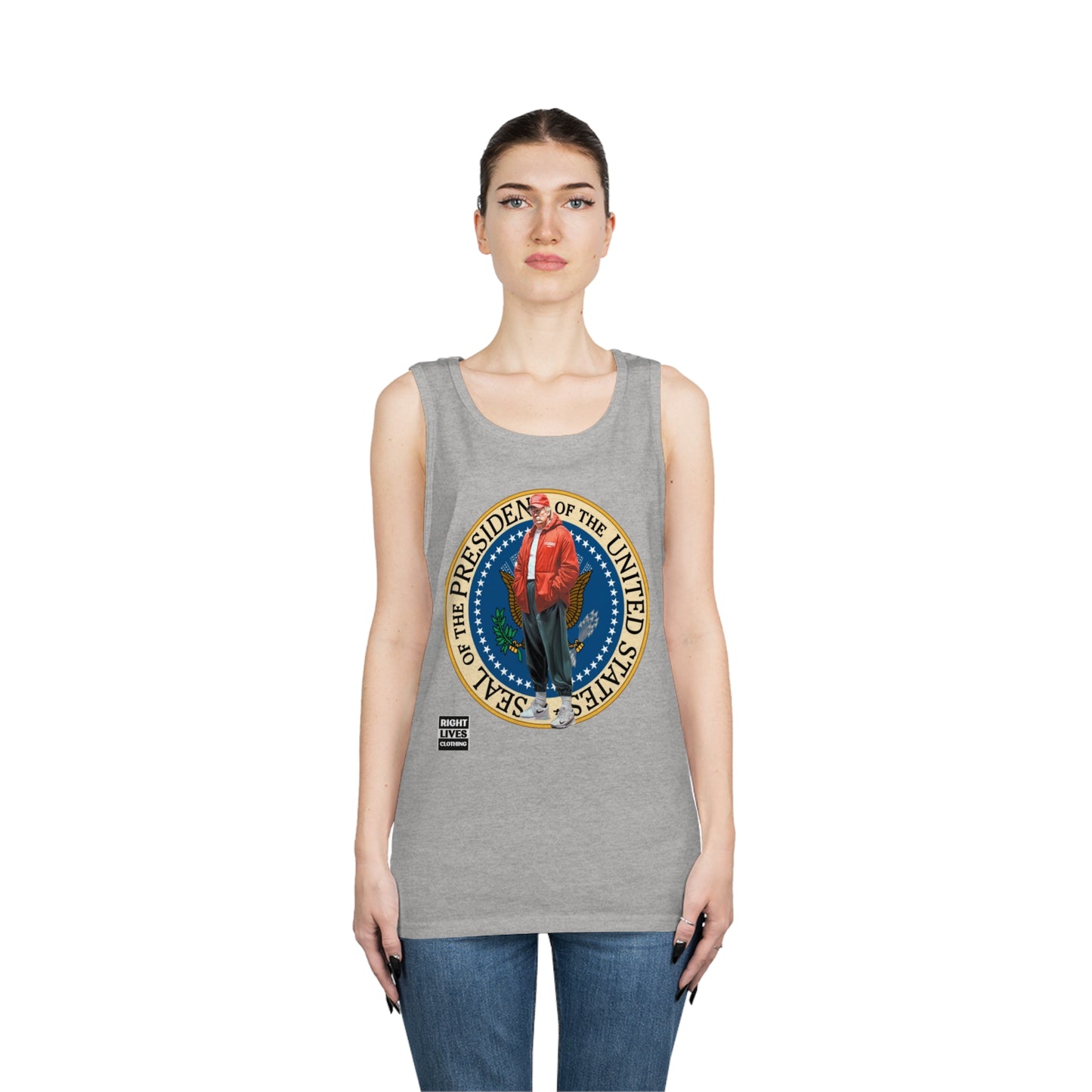 Supreme Donald Trump Pressy Seal Cotton Tank Top