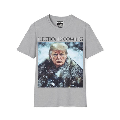 Donald Trump Election Is Coming Again T-shirt Light Blue